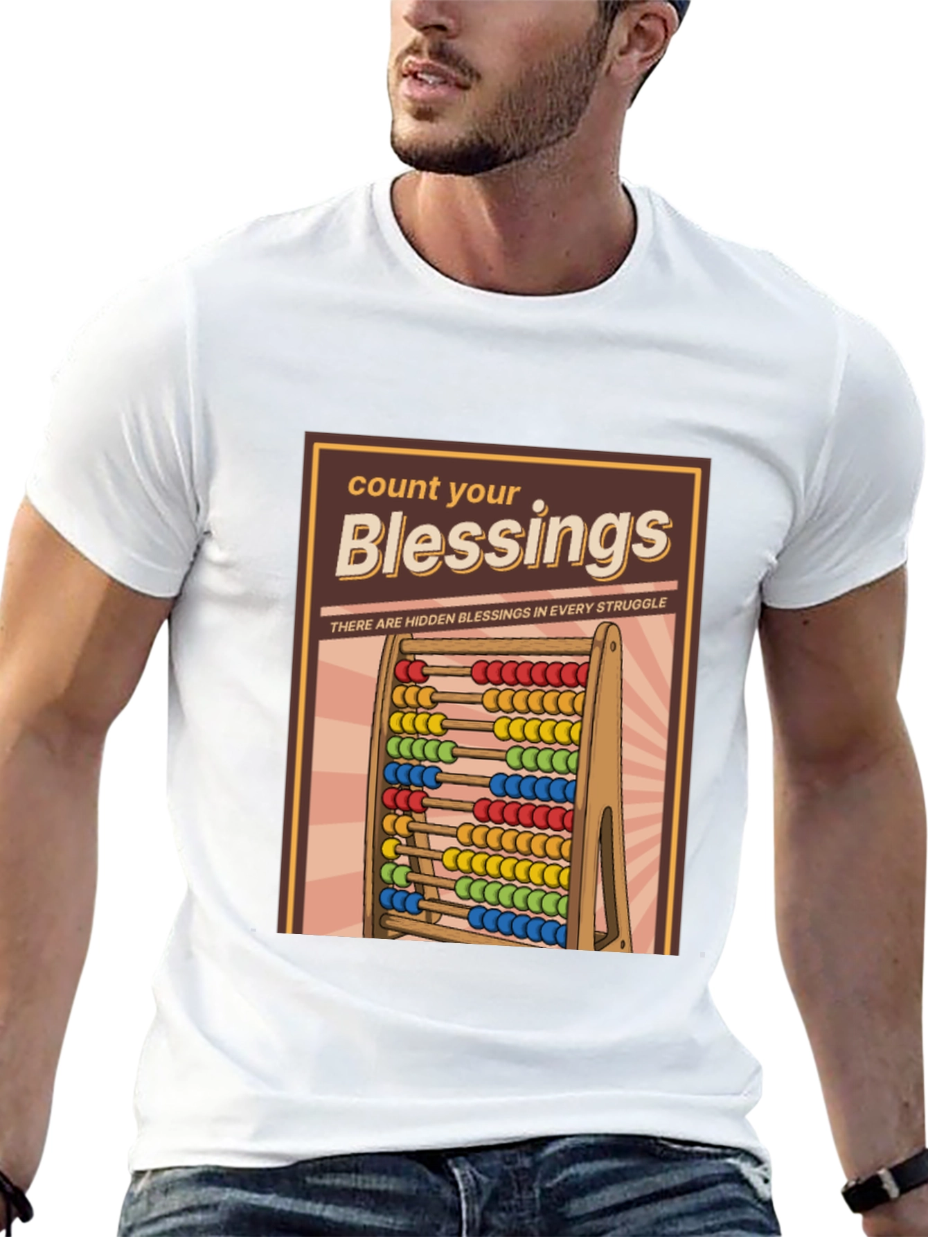 Black Count Your Blessings T-Shirt - Hidden Blessings in Struggle view 13