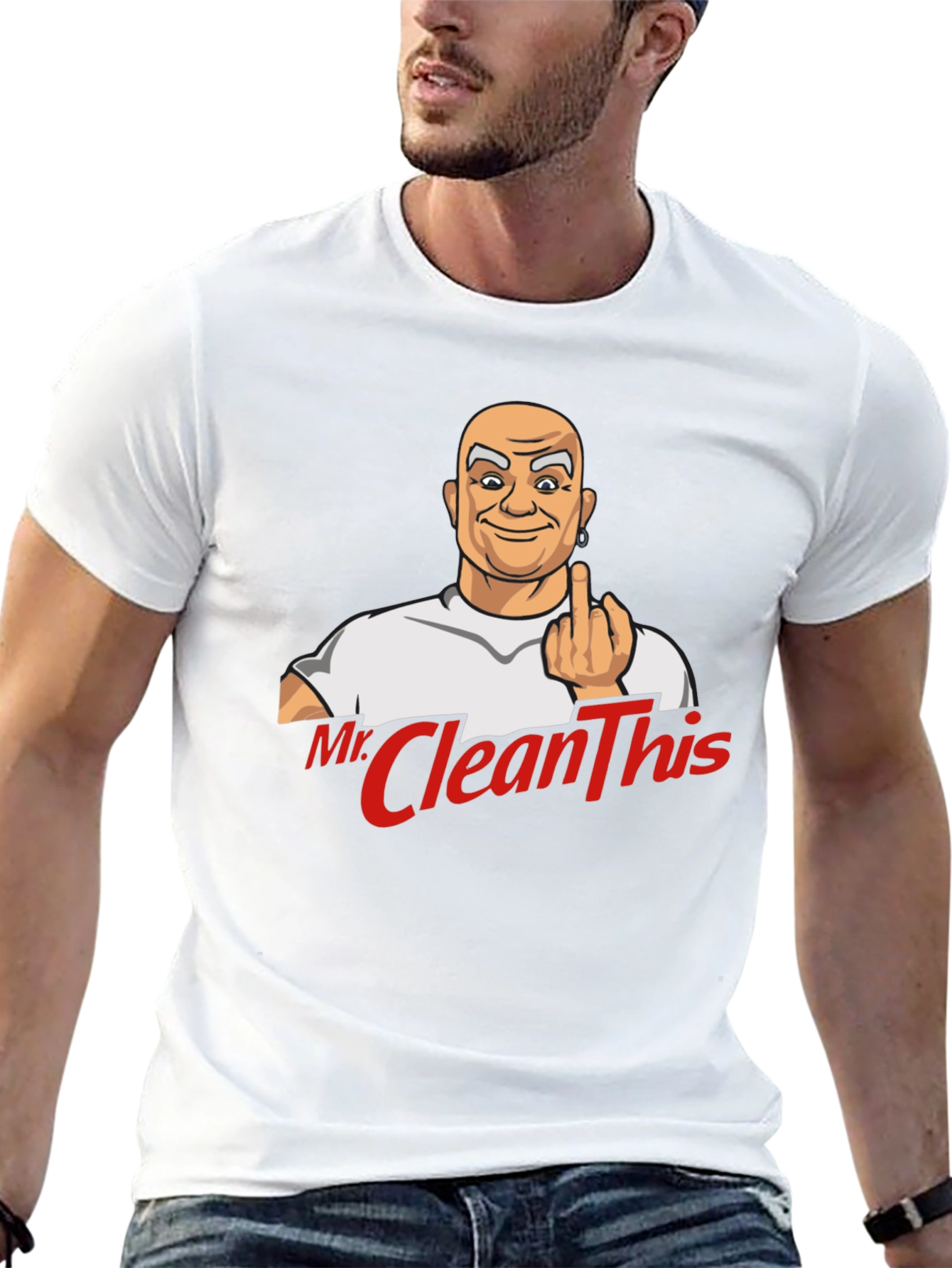 Black Mr. Clean This T-Shirt - Bold Graphic Tee view 13