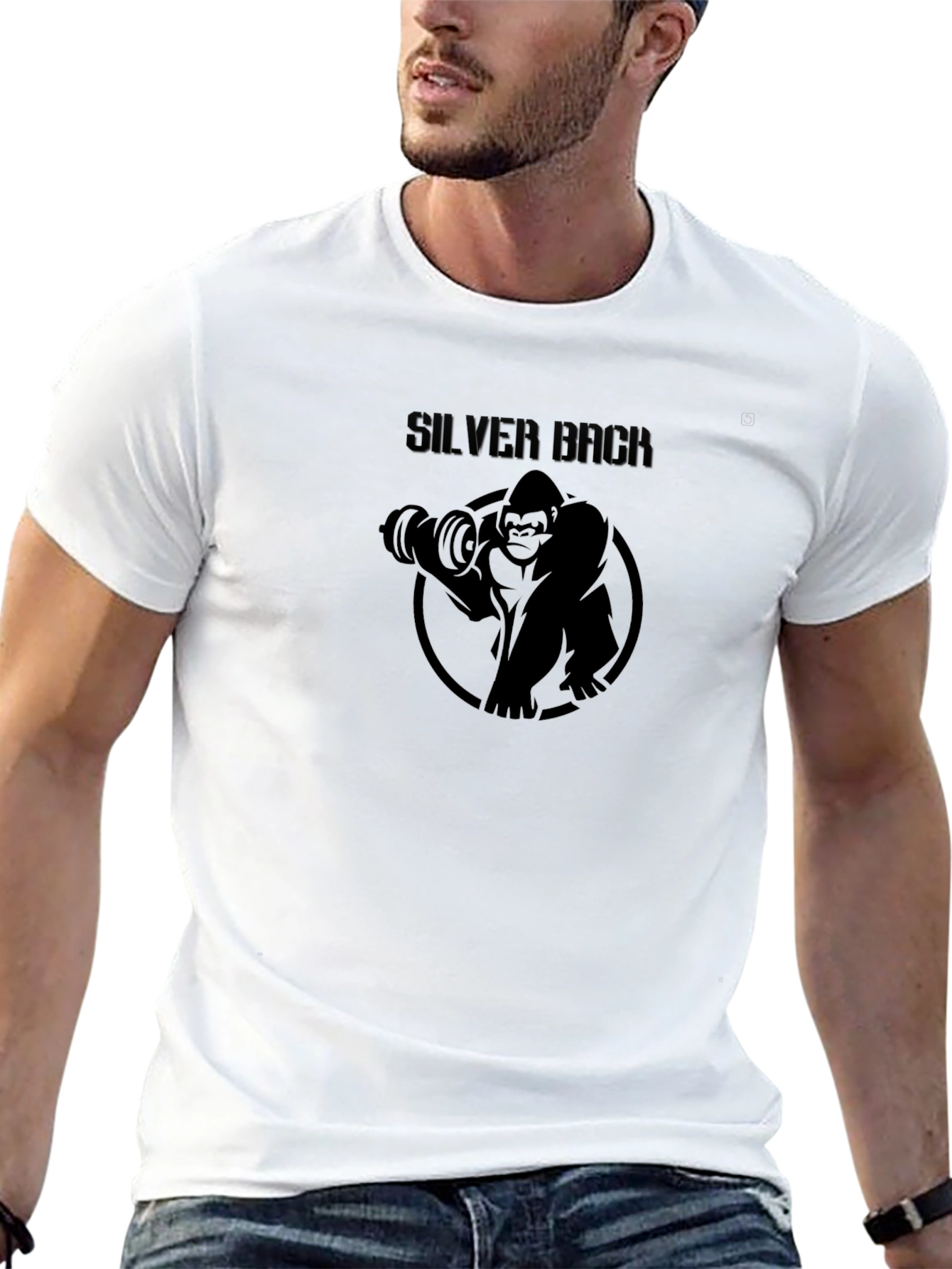 Black Silverback Gym T-Shirt view 13