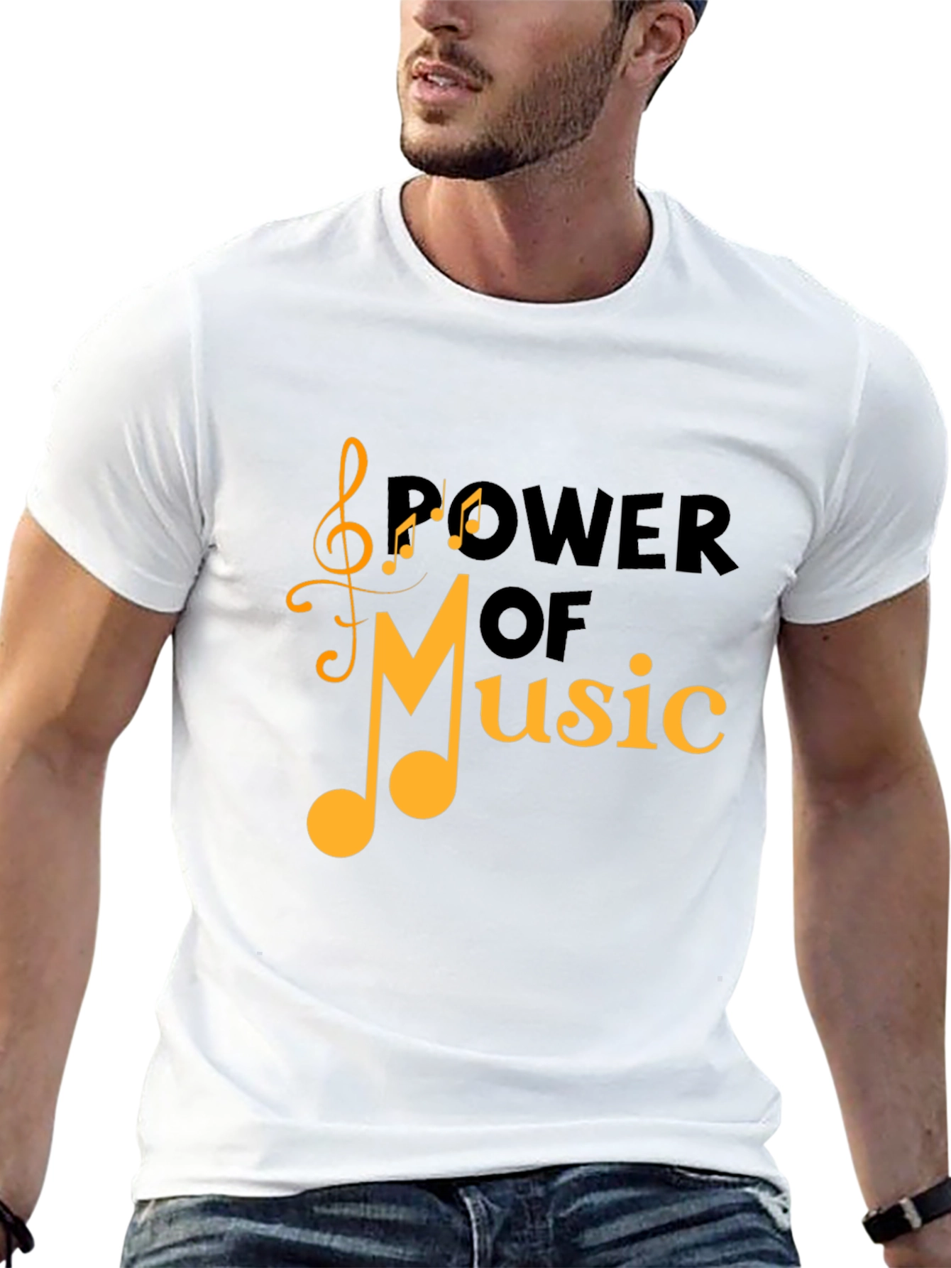 Black Power of Music Black Graphic Tee view 13