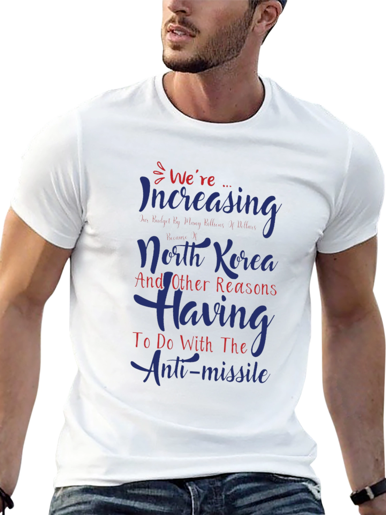 Black Increasing Budget North Korea Anti-Missile T-Shirt view 13