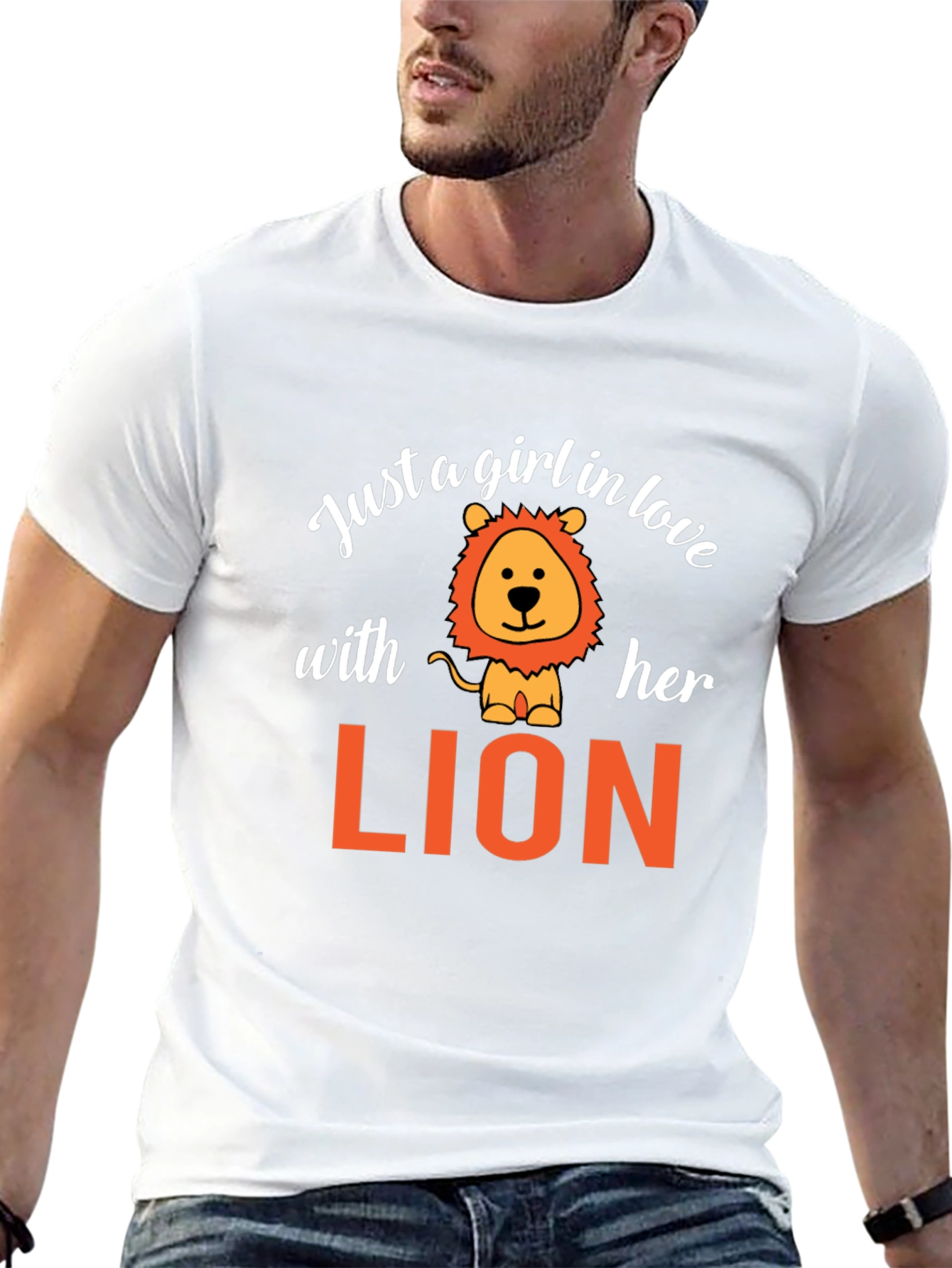 Black Just A Girl In Love With Her Lion Graphic T-Shirt view 13