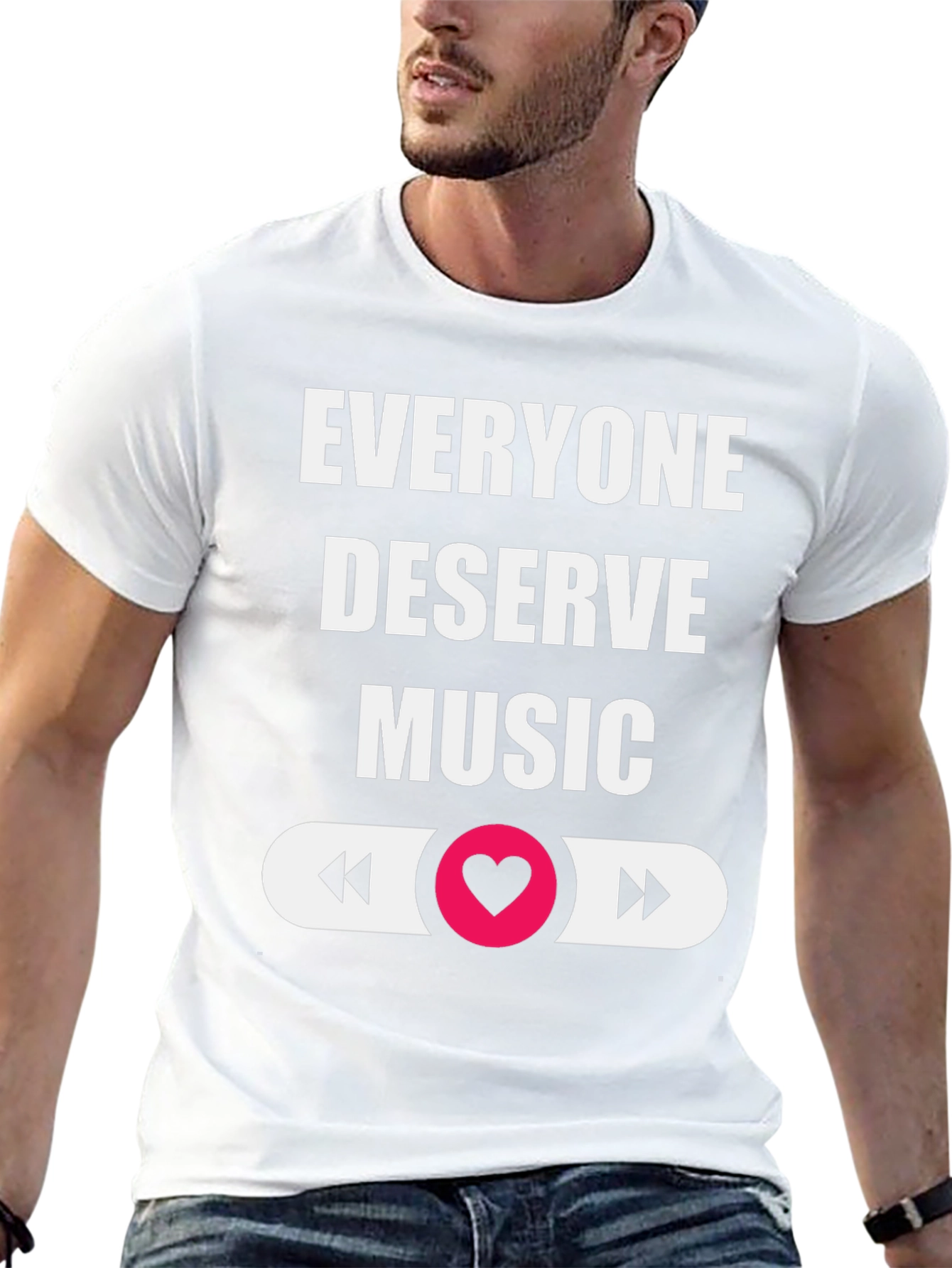 Black Everyone Deserves Music Graphic Tee view 13