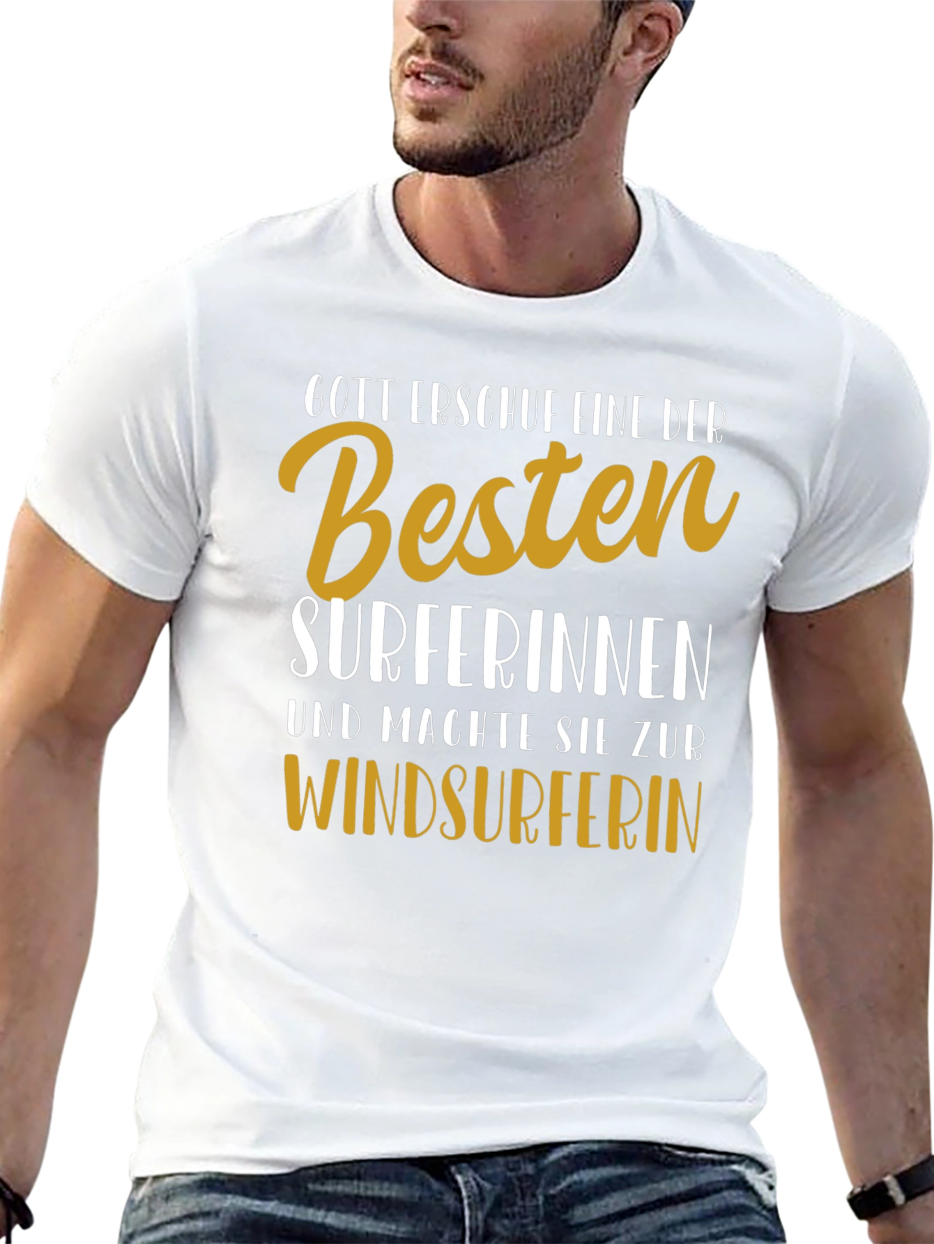 Black Funny Windsurfer T-Shirt - Surferinnen Design view 13