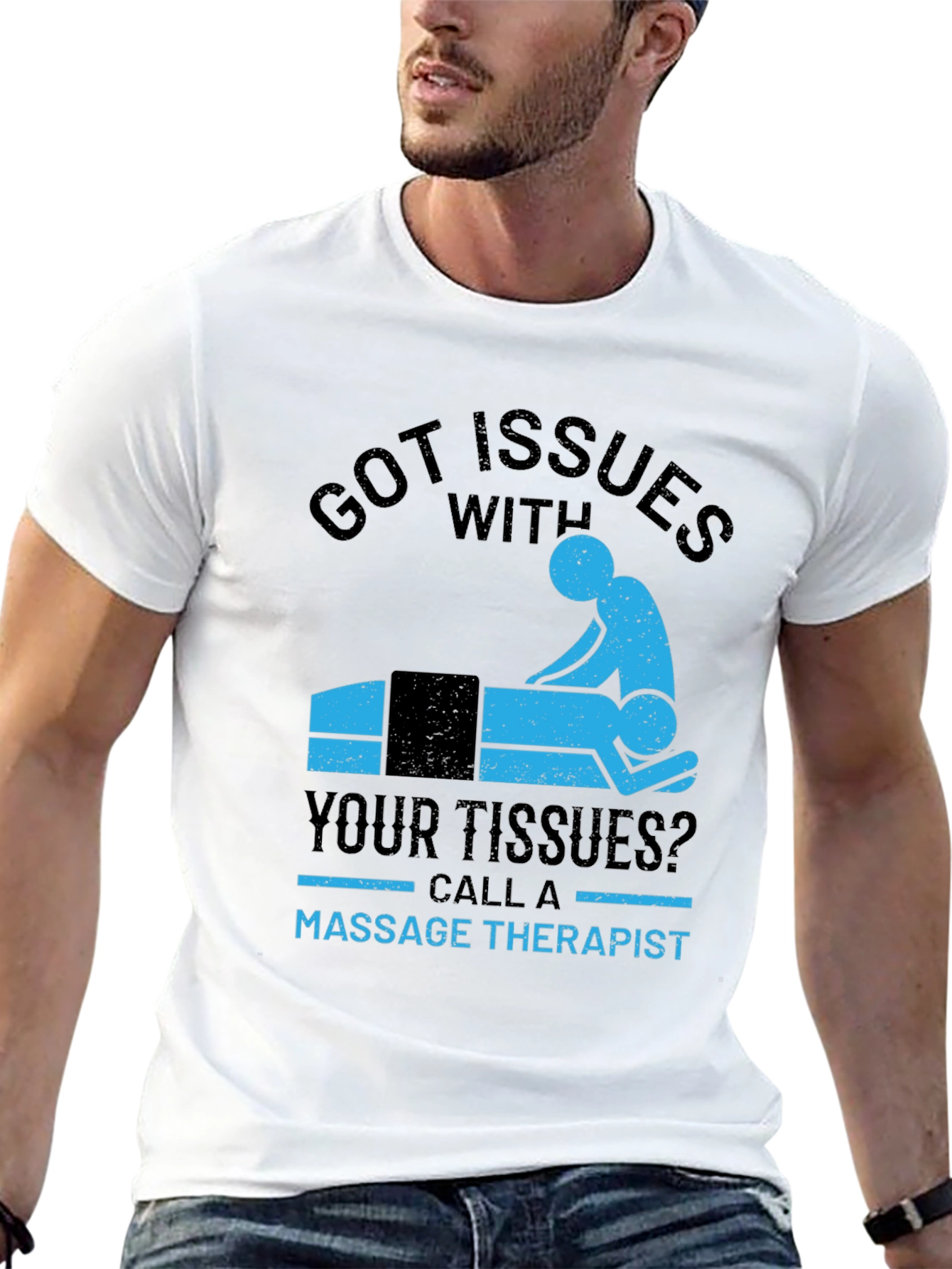 Black Got Issues? Massage Therapist Graphic T-Shirt view 13