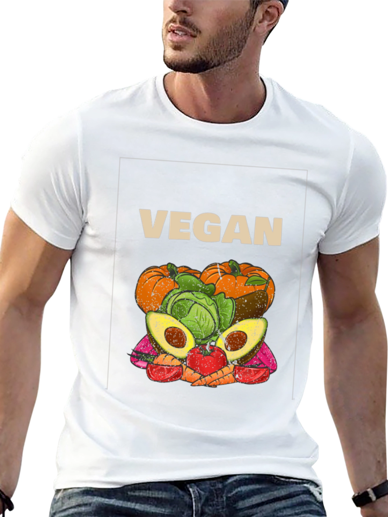 Black Vegan Food T-Shirt - Unisex Healthy Lifestyle Tee view 13