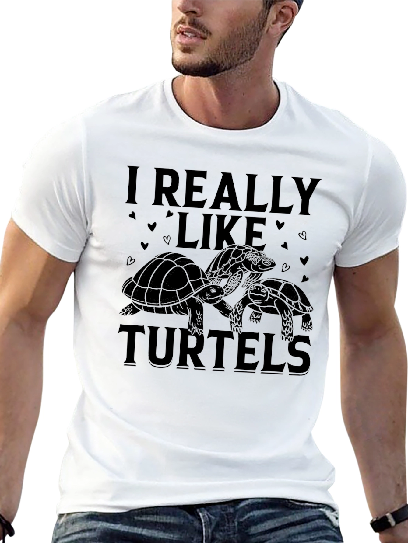 Black I Really Like Turtels T-Shirt - Funny Turtle Lover Tee view 13