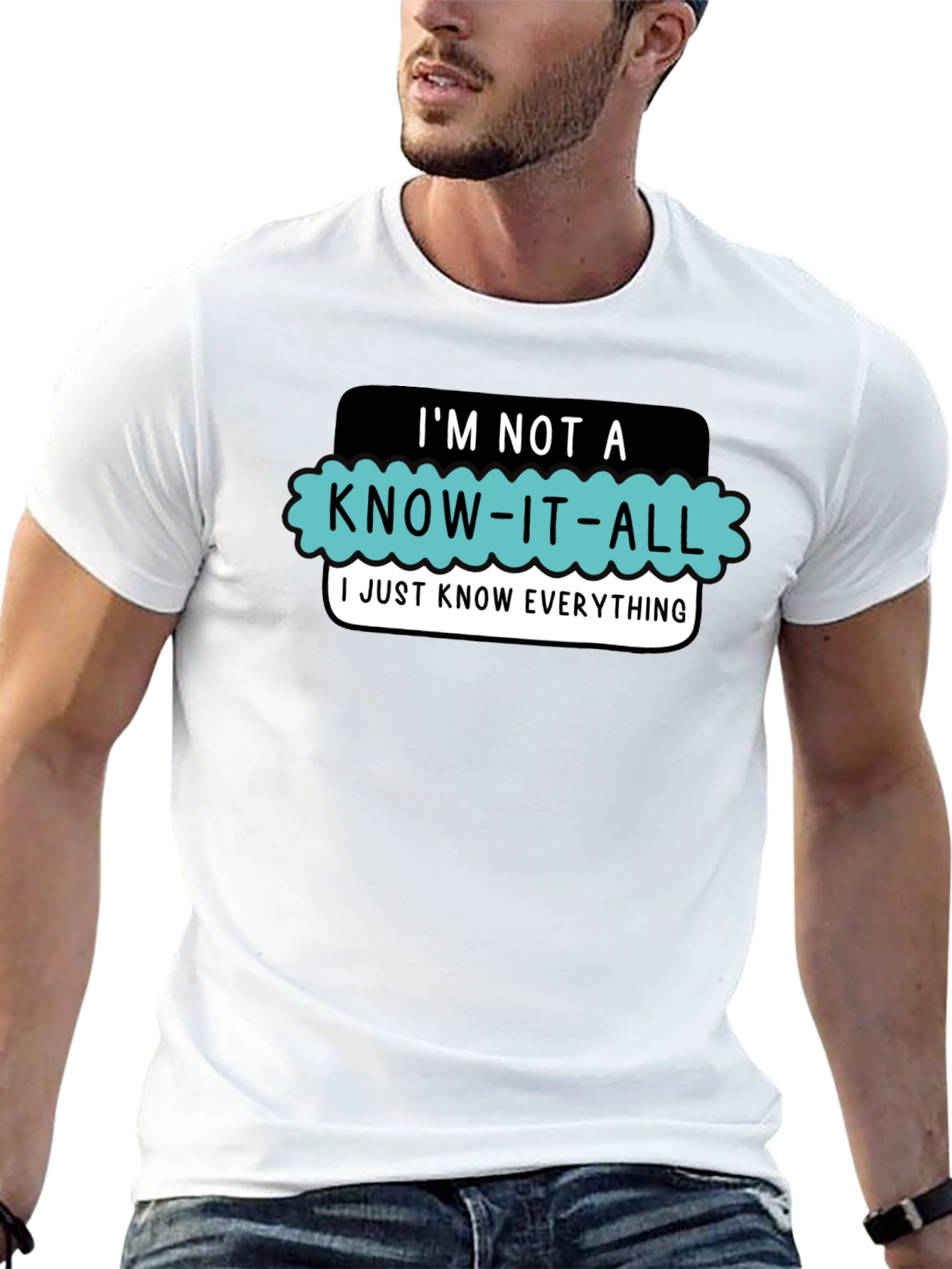 Black I'm Not a Know-It-All T-Shirt view 13