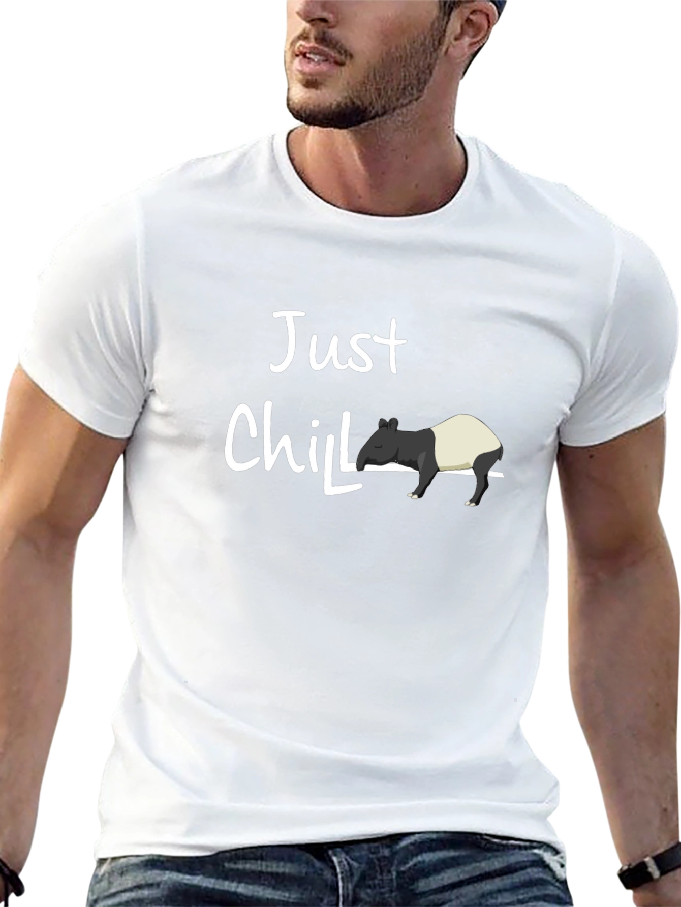 Black Just Chill Tapir Graphic Tee - Black view 13