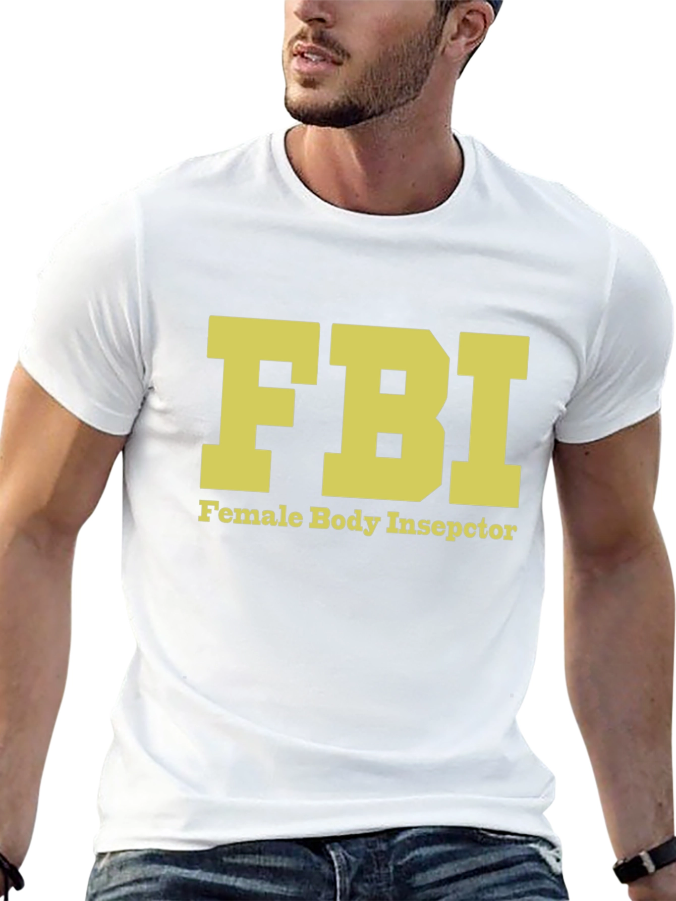 Black FBI Female Body Inspector Novelty T-Shirt view 13