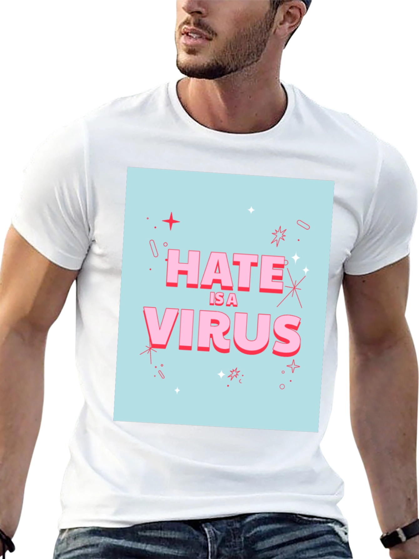 Hate Is A Virus Graphic Tee - 13