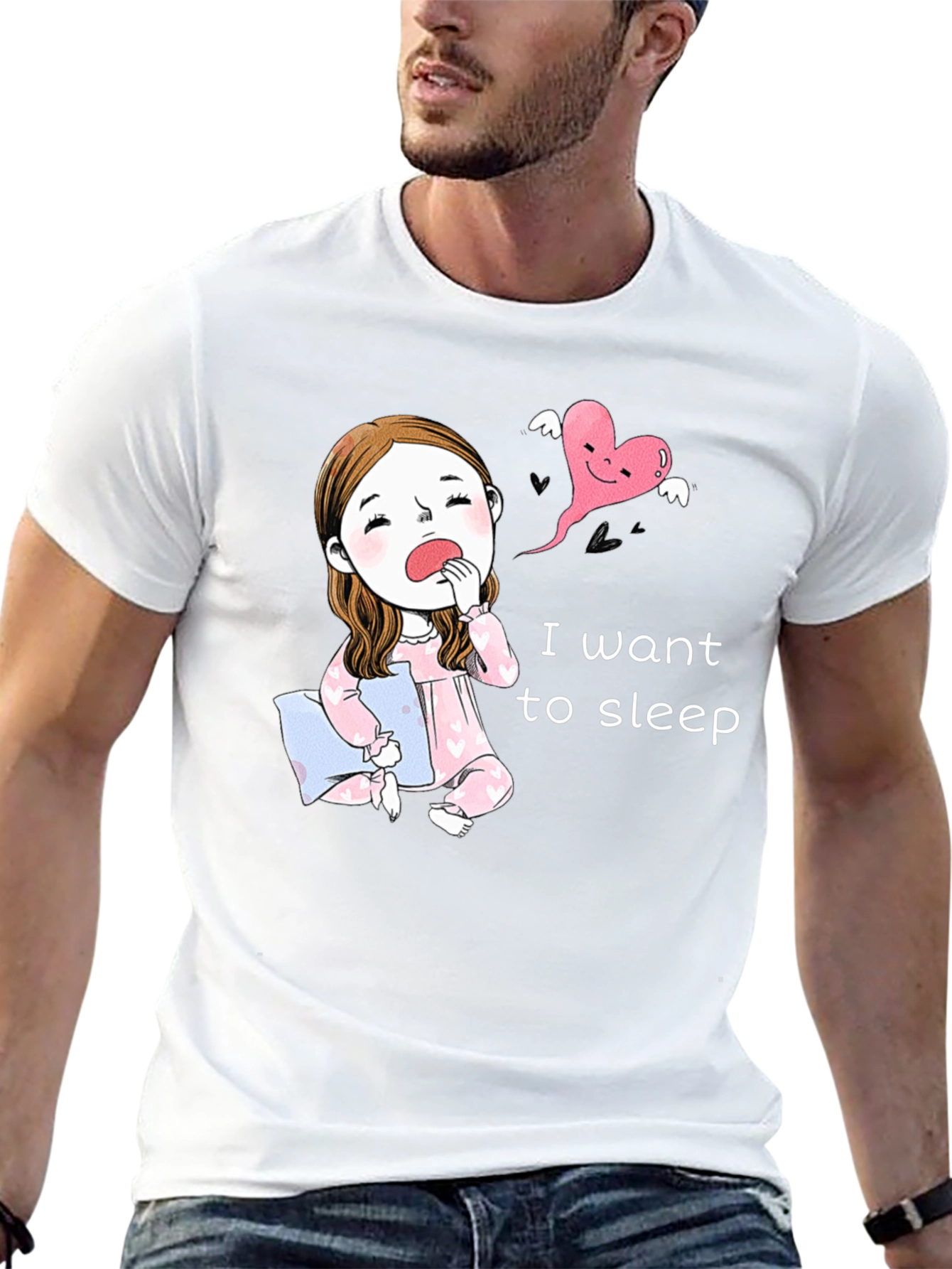 Black Sleepy Cartoon Tee - I Want To Sleep! view 13