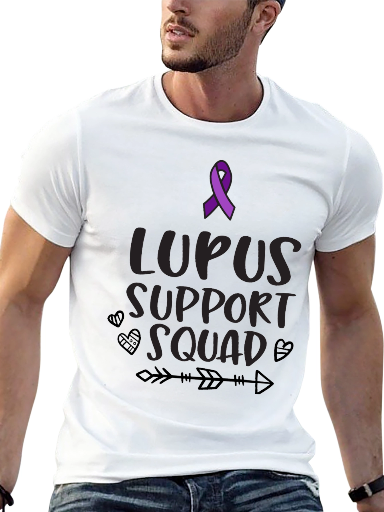Lupus Support Squad Black T-Shirt  - 13