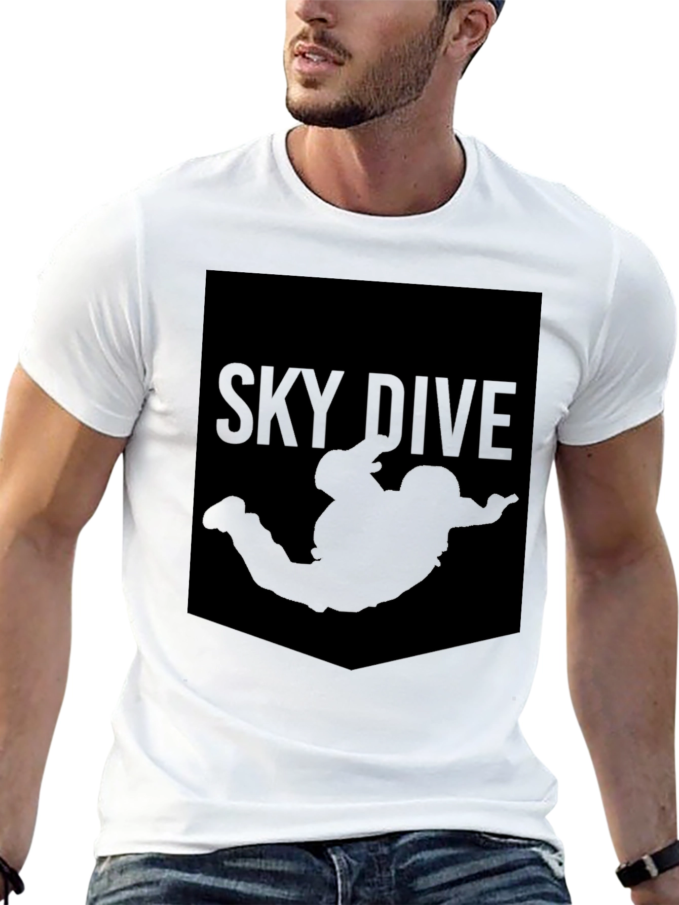 Black Sky Dive Graphic Tee - Black T-Shirt view 13
