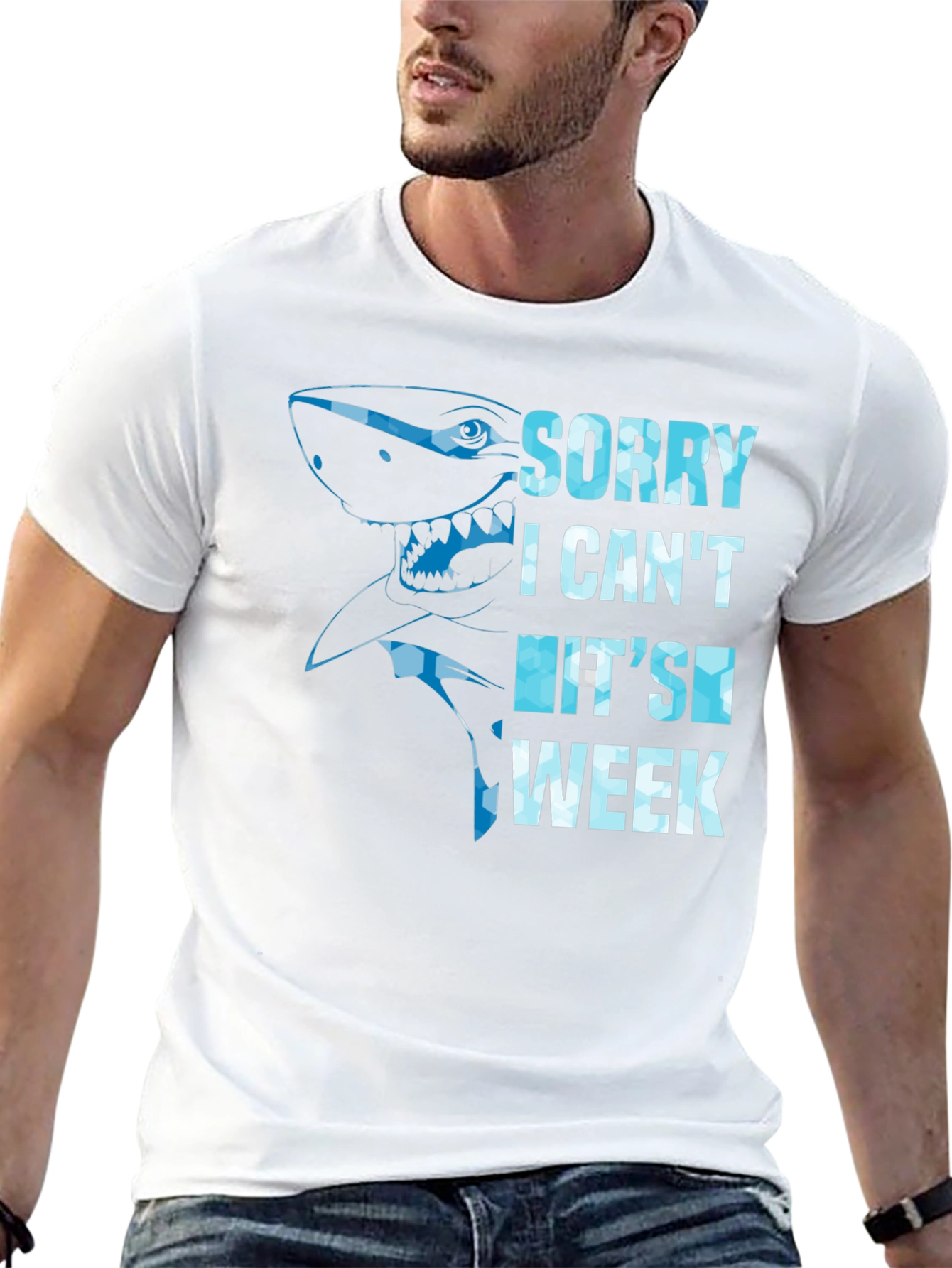 Black Shark Week Graphic Tee - Sorry I Can't T-Shirt view 13