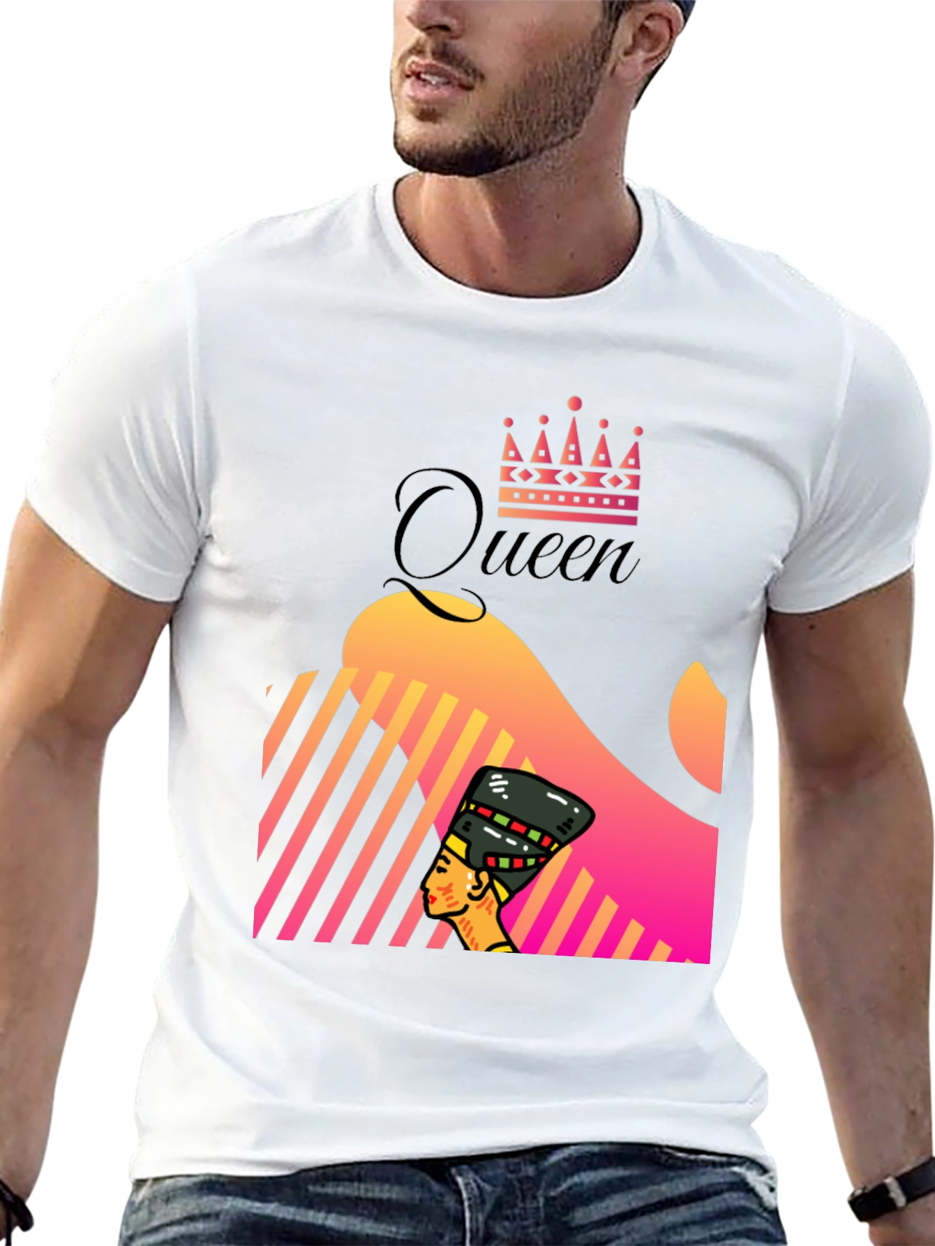Black Queen Nefertiti Graphic Tee - Unique Design view 13