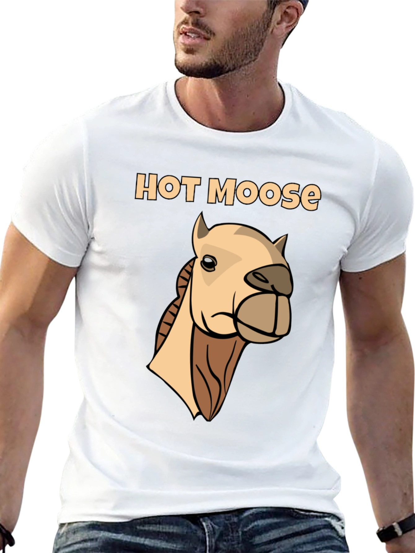 Black Hot Moose T-Shirt - Novelty Graphic Tee view 13
