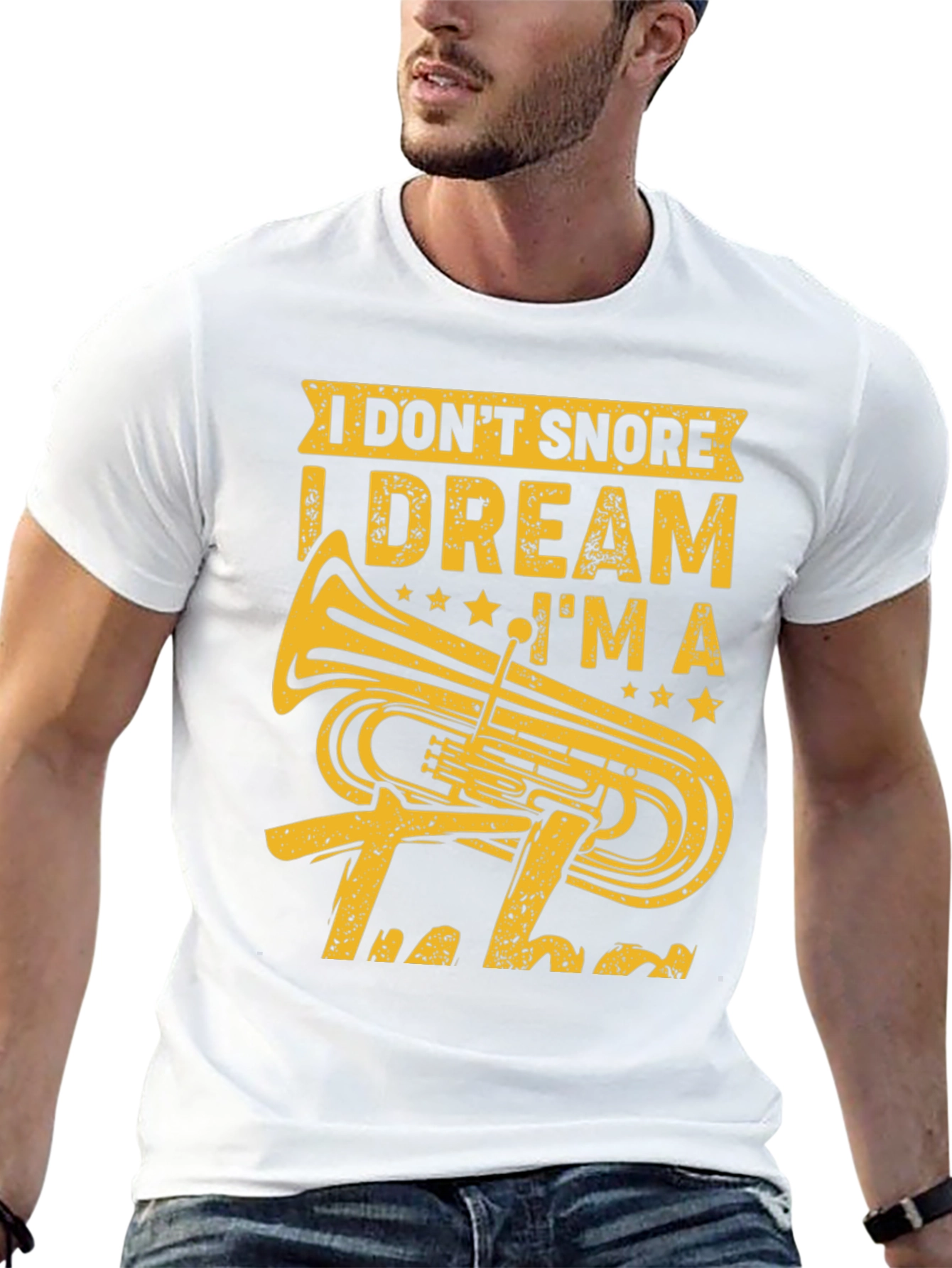 Black I Don't Snore I Dream I'm A Tuba T-Shirt view 13