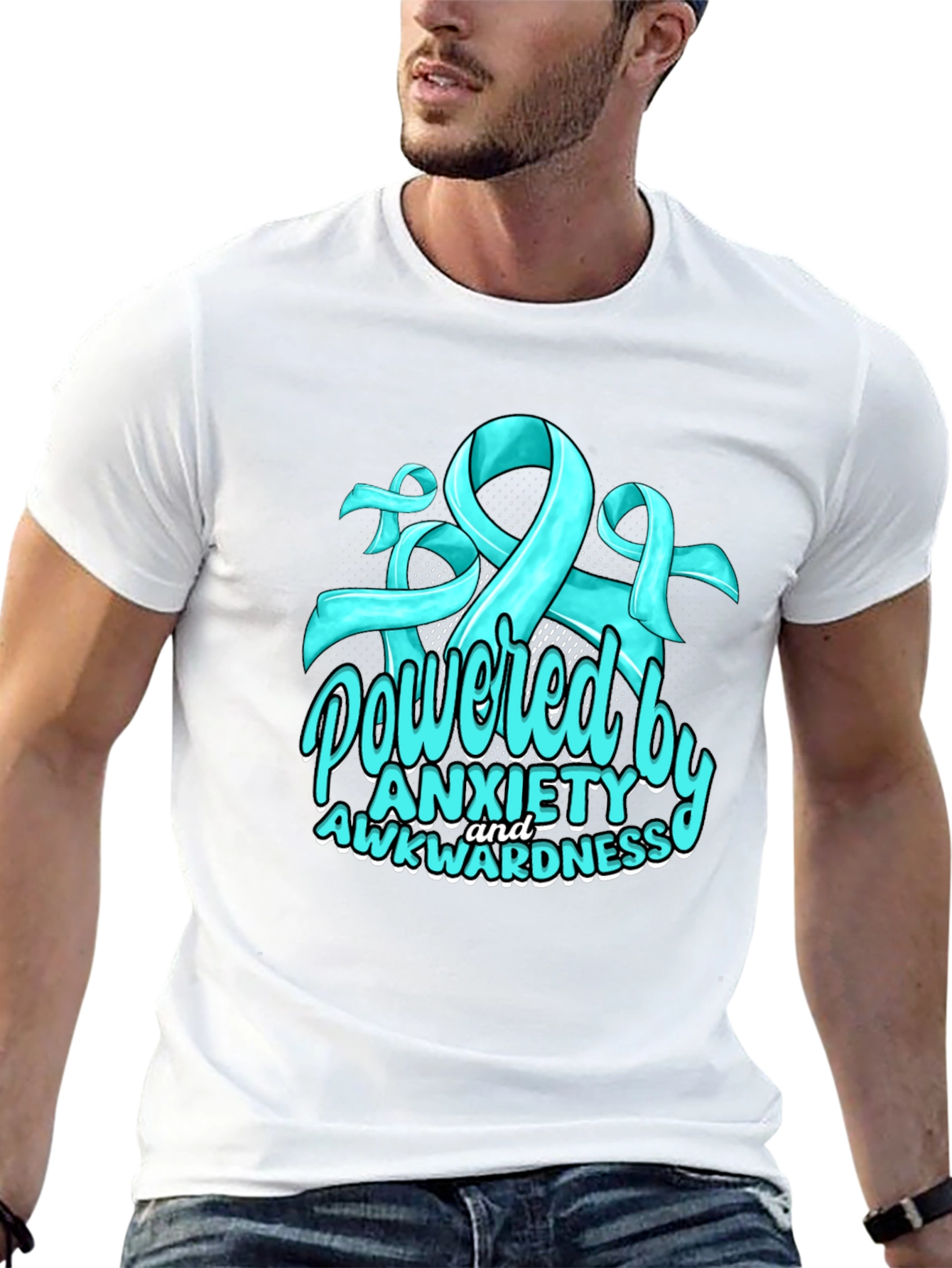 Black Anxiety & Awkwardness Tee - Mental Health Awareness Shirt view 13