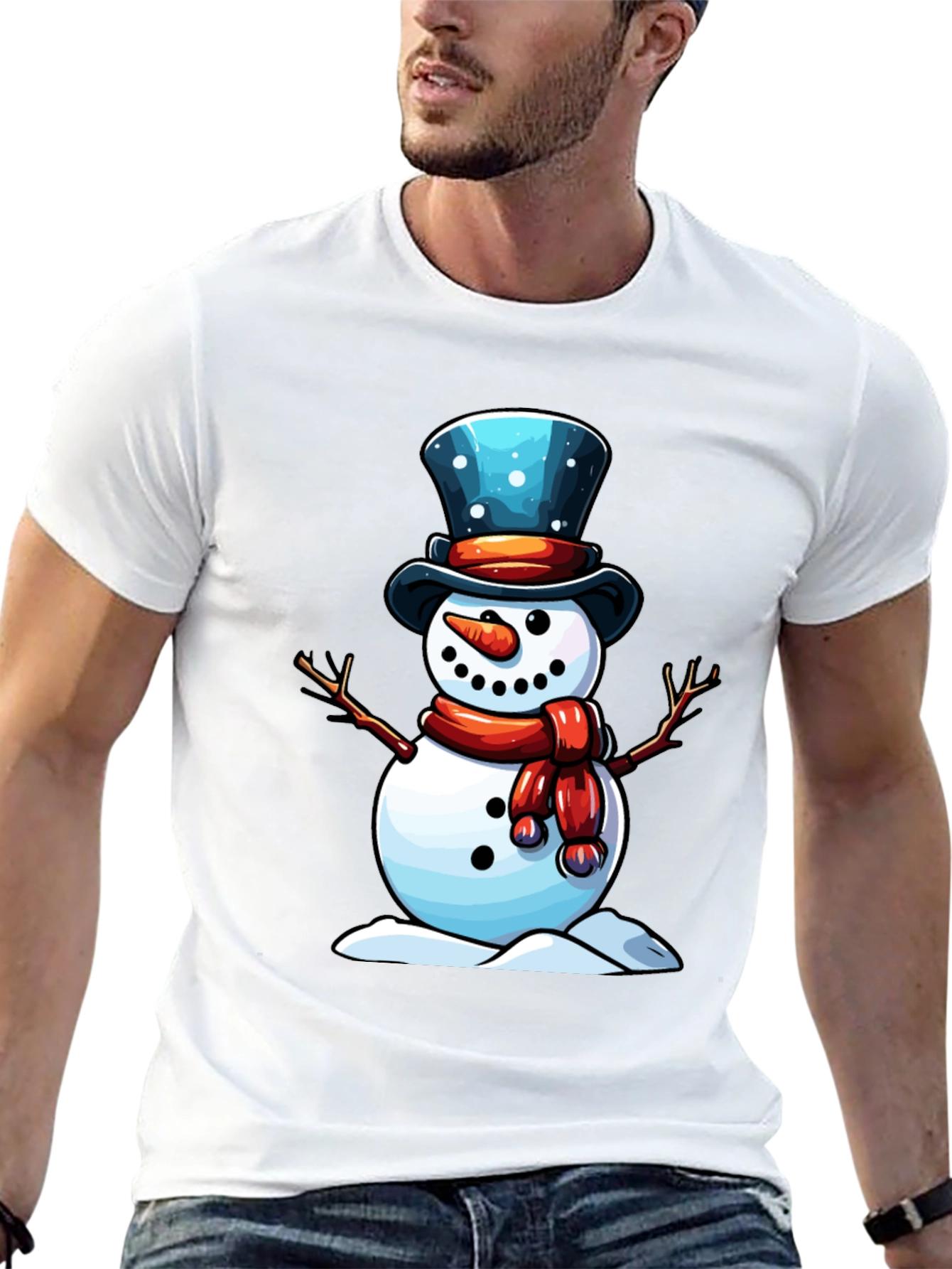Festive Snowman Graphic Tee - 13