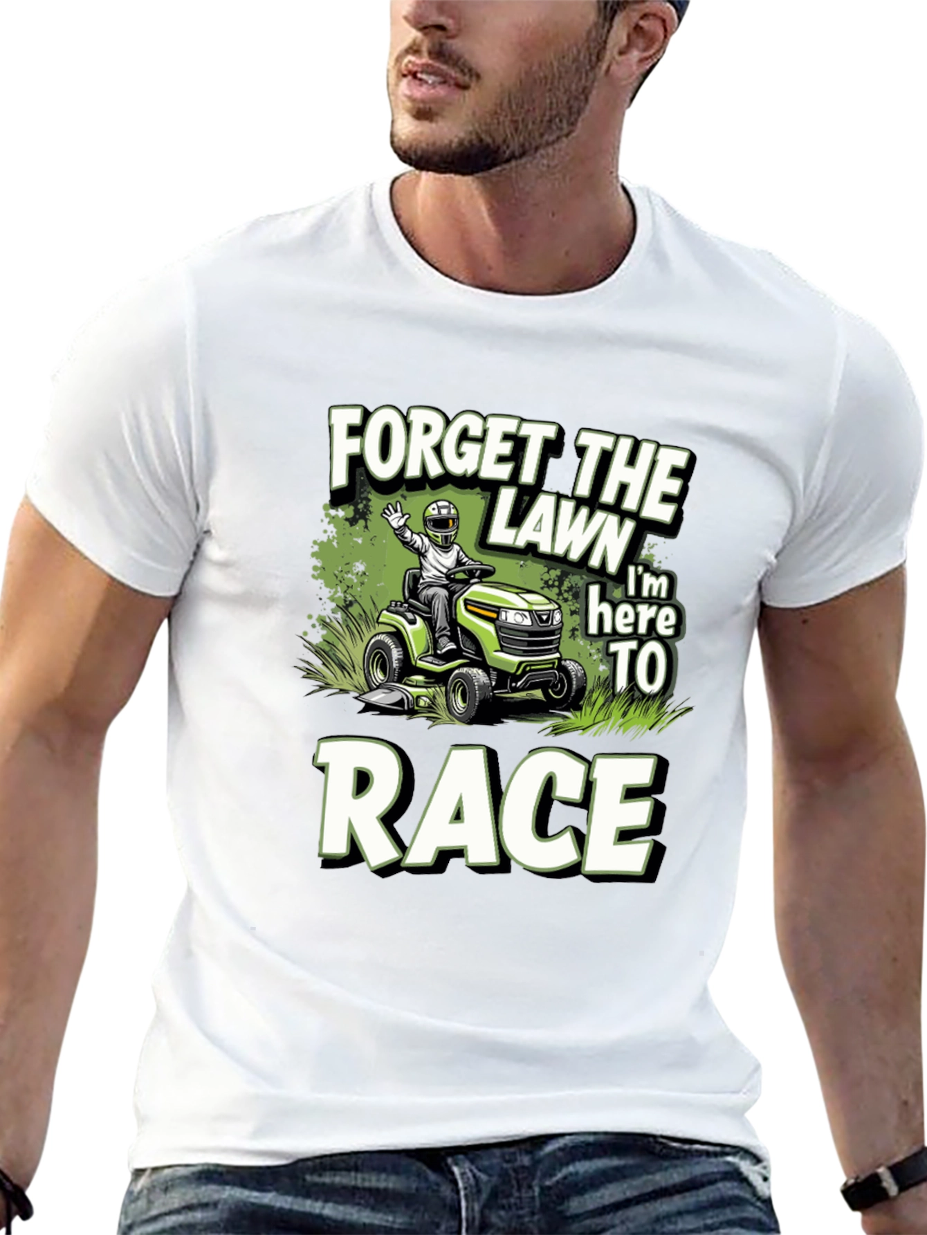 Black Forget the Lawn - Race T-Shirt view 13