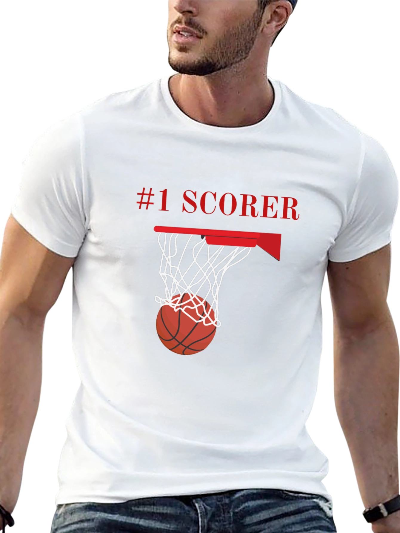 Black #1 Scorer Basketball Graphic Tee - Stylish Player Shirt view 13
