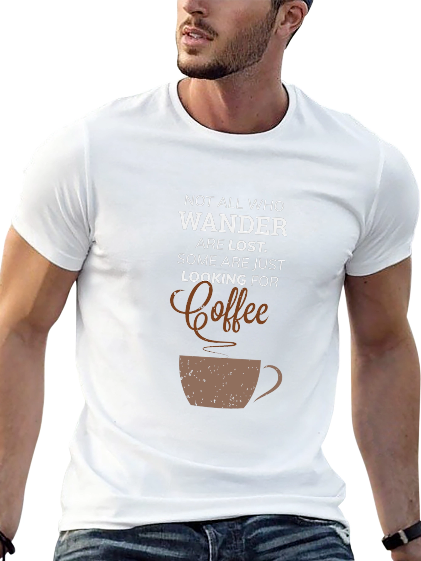 Black Wander Coffee Graphic Tee - Black view 13