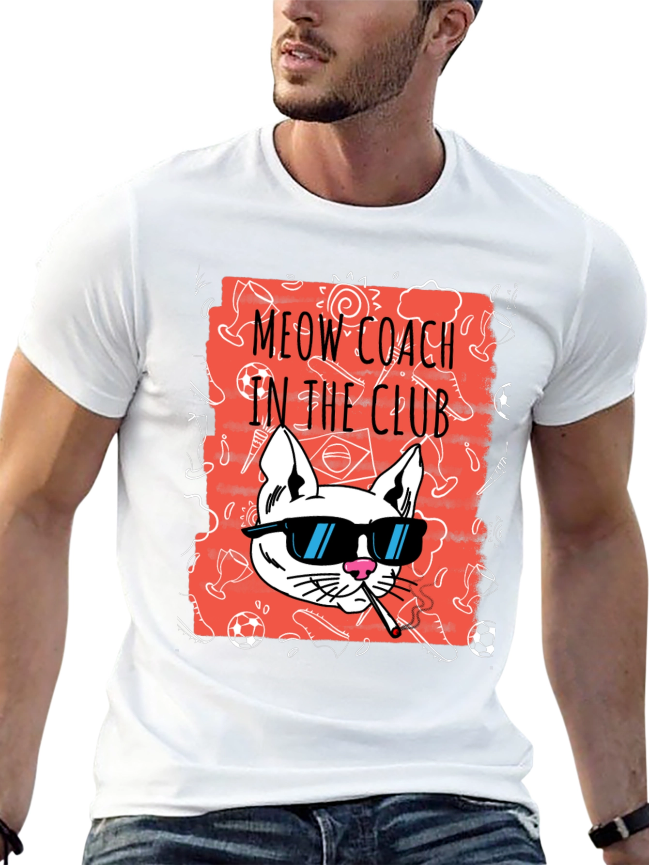 Black Meow Coach in the Club T-Shirt view 13
