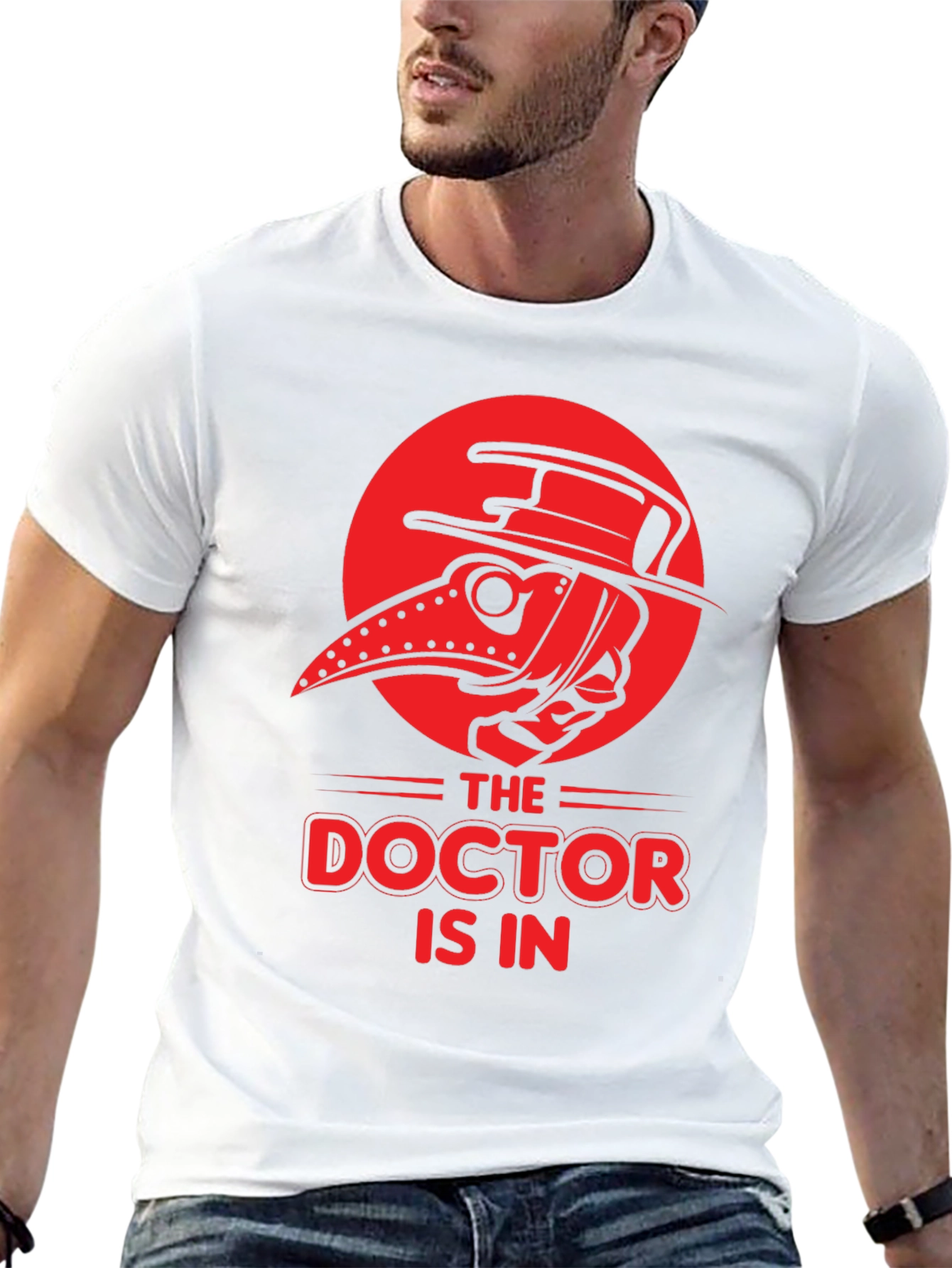 Black Plague Doctor T-Shirt - The Doctor Is In view 13
