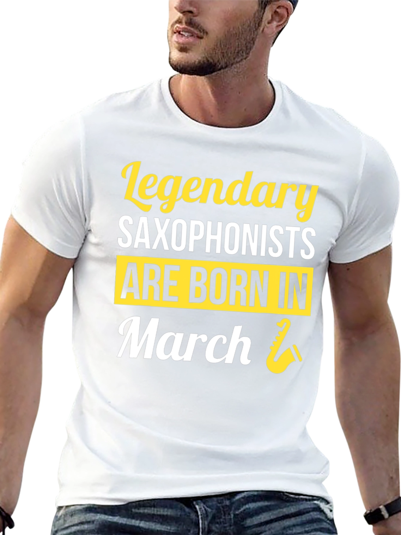 Black Legendary Saxophonists Born in March T-Shirt view 13
