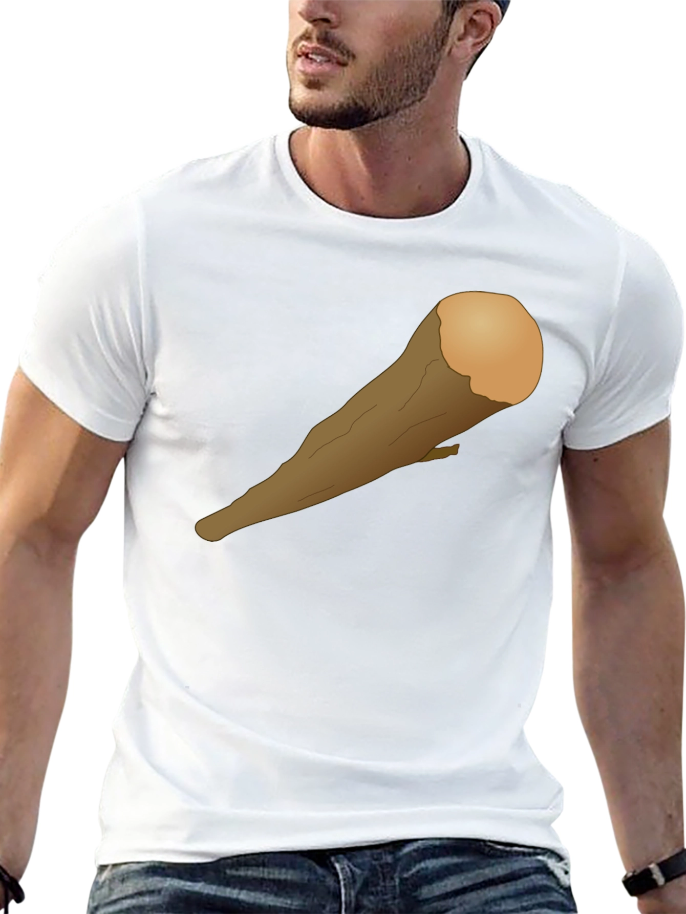 Black Caveman Club Graphic T-Shirt - Black view 13