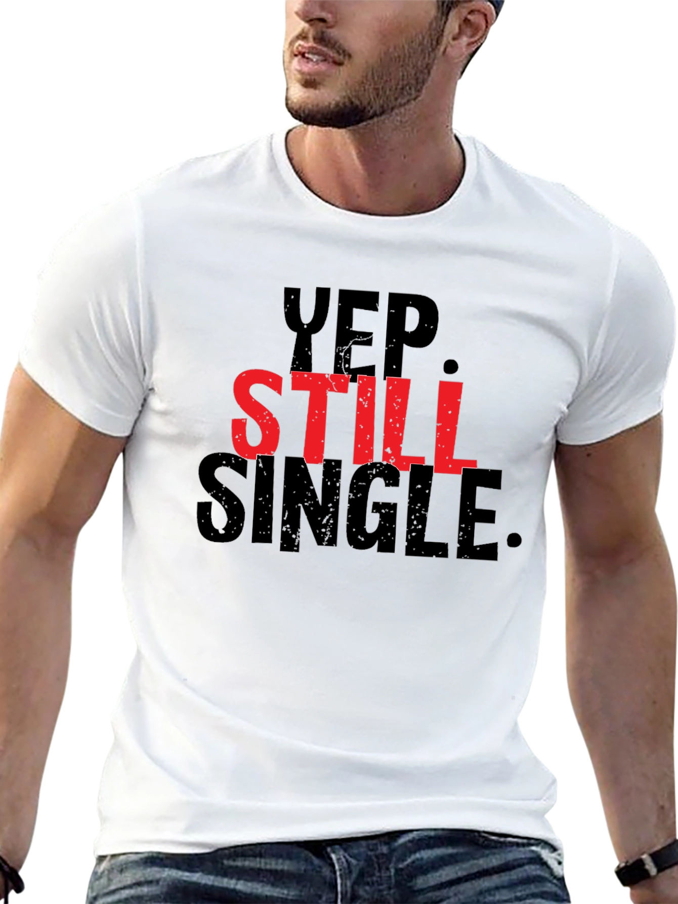 Black Yep Still Single Graphic Tee - Black view 13