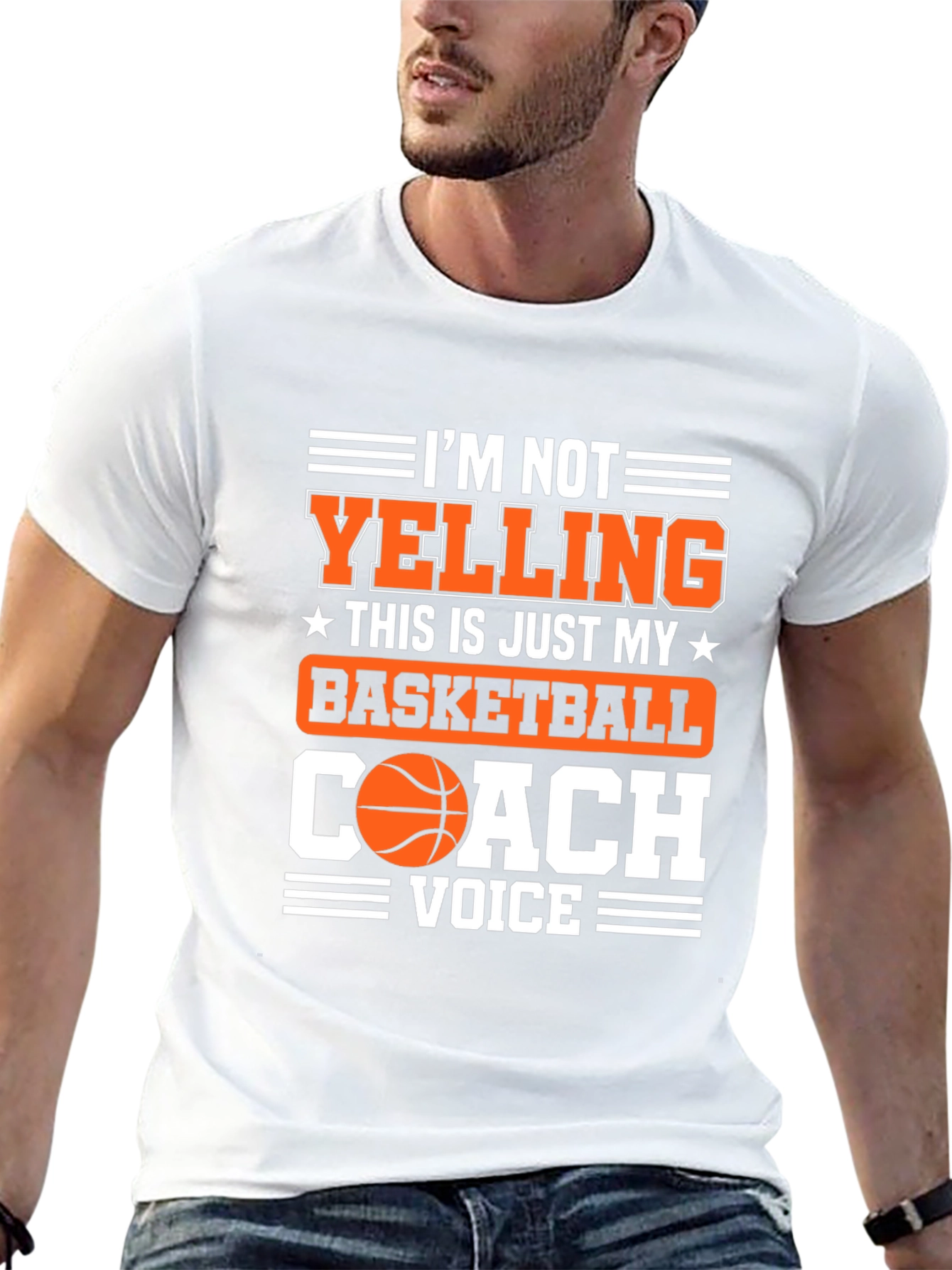 Black Basketball Coach Voice T-Shirt view 13