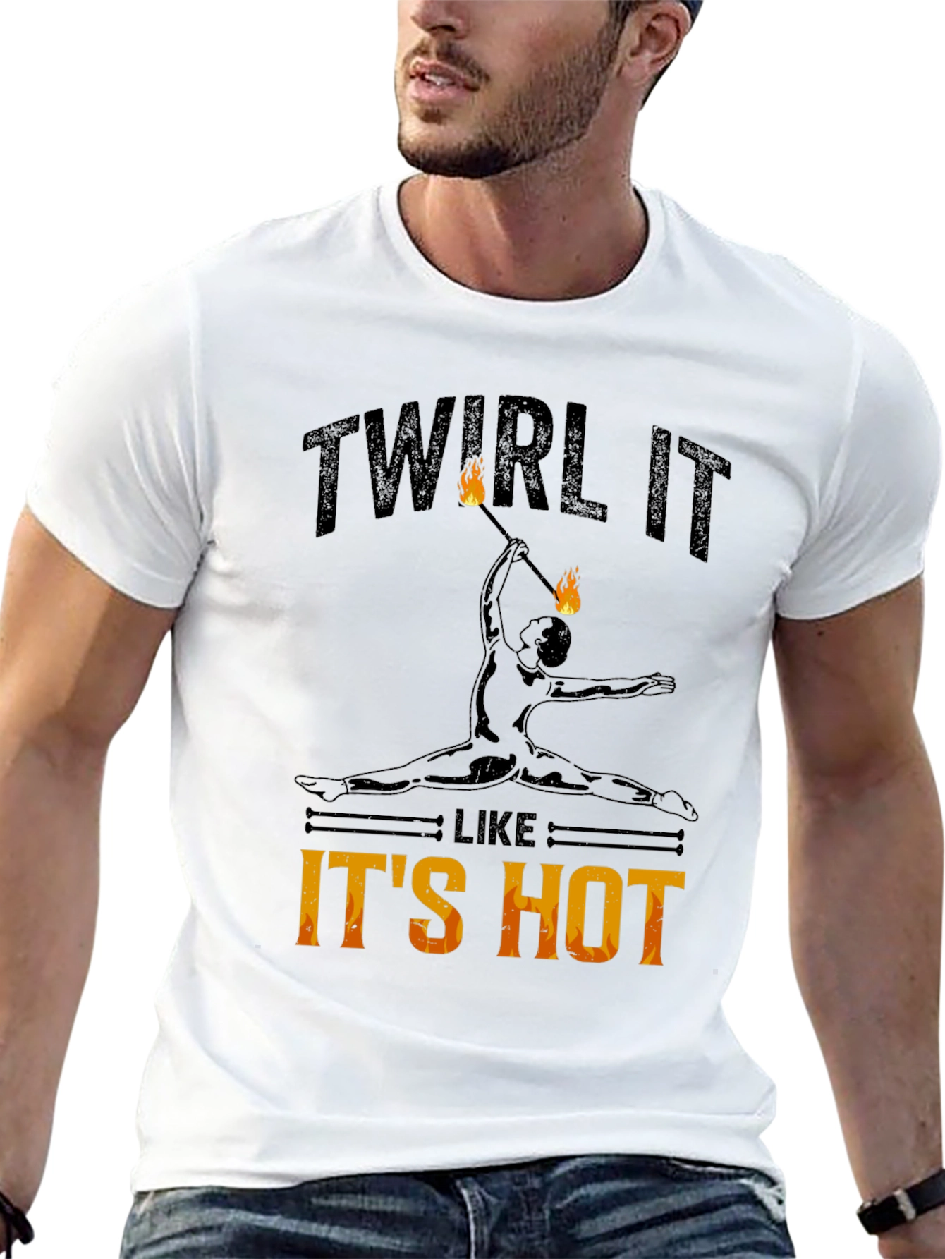 Black Twirl It Like It's Hot T-Shirt view 13