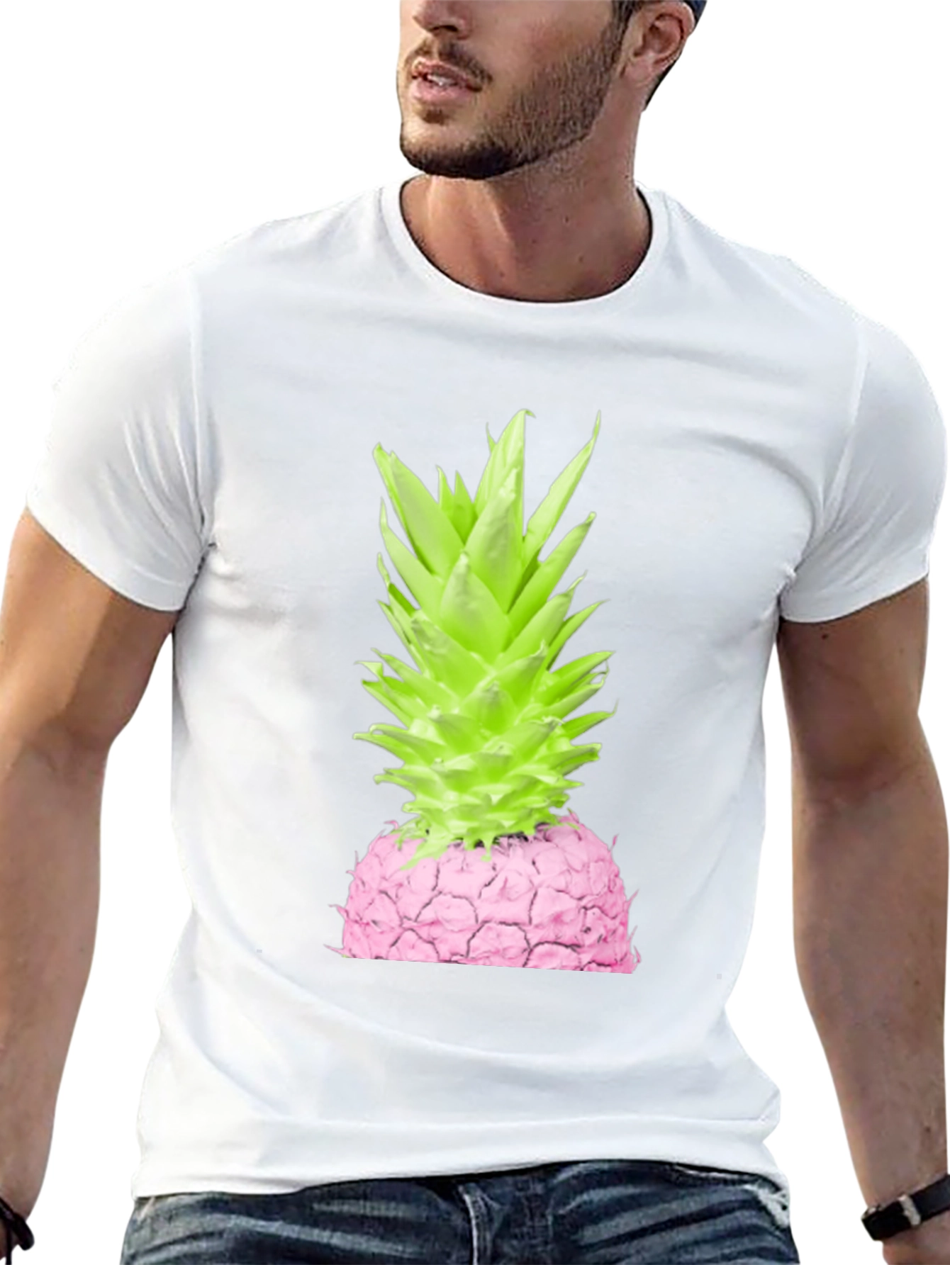 Black Pink Pineapple Graphic Tee view 13