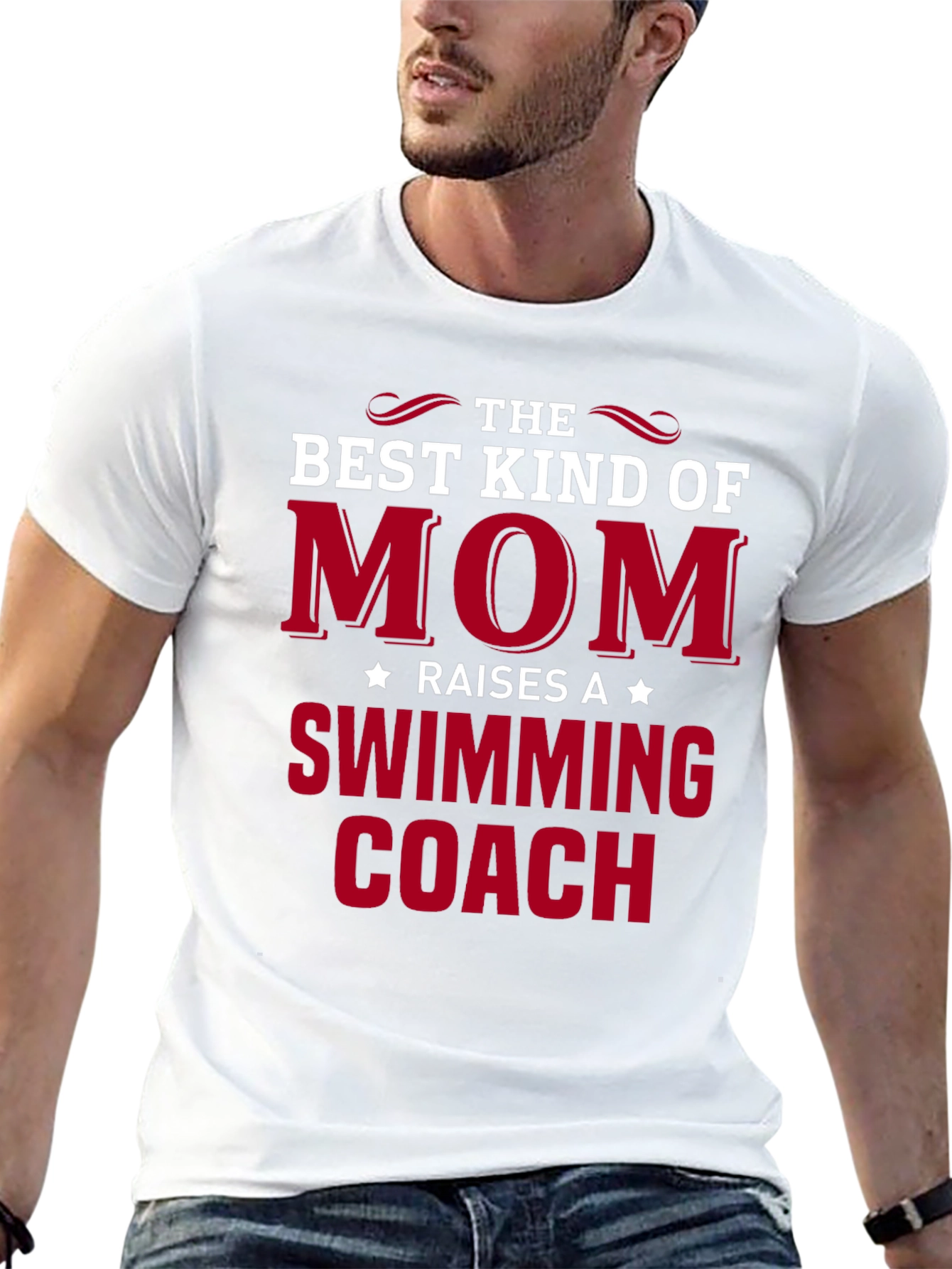 Black Best Kind of Mom - Swimming Coach T-Shirt view 13