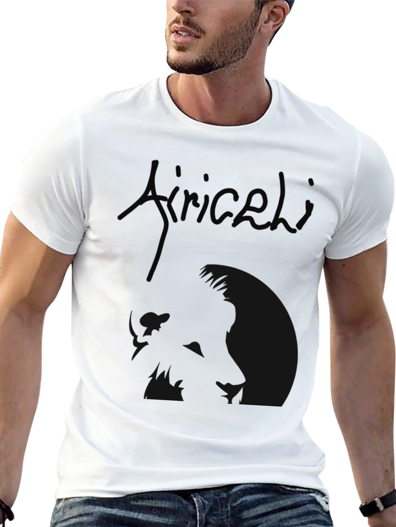 Black Men's Black Graphic T-Shirt - Aricelli Design view 13
