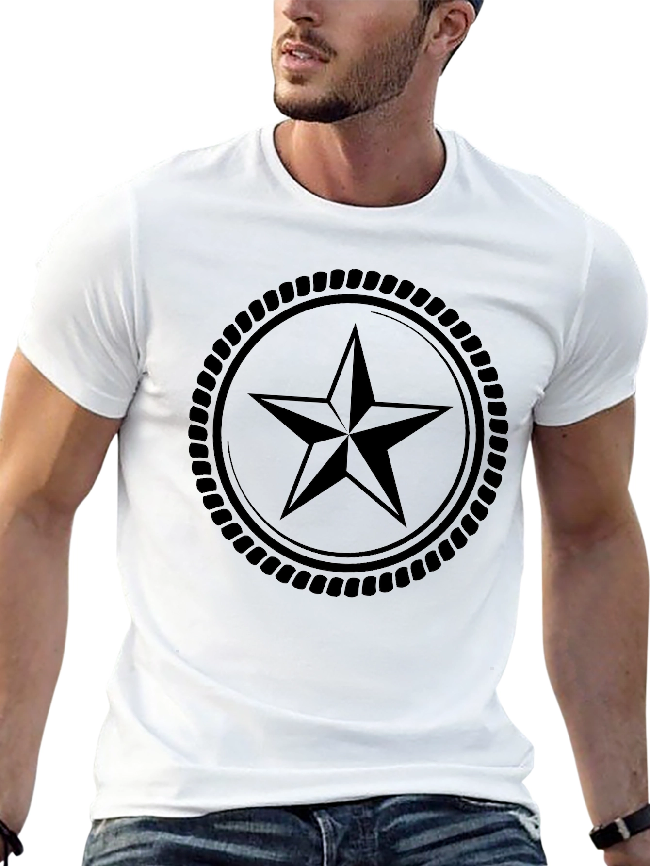 Black Classic Black Star Graphic Tee view 13