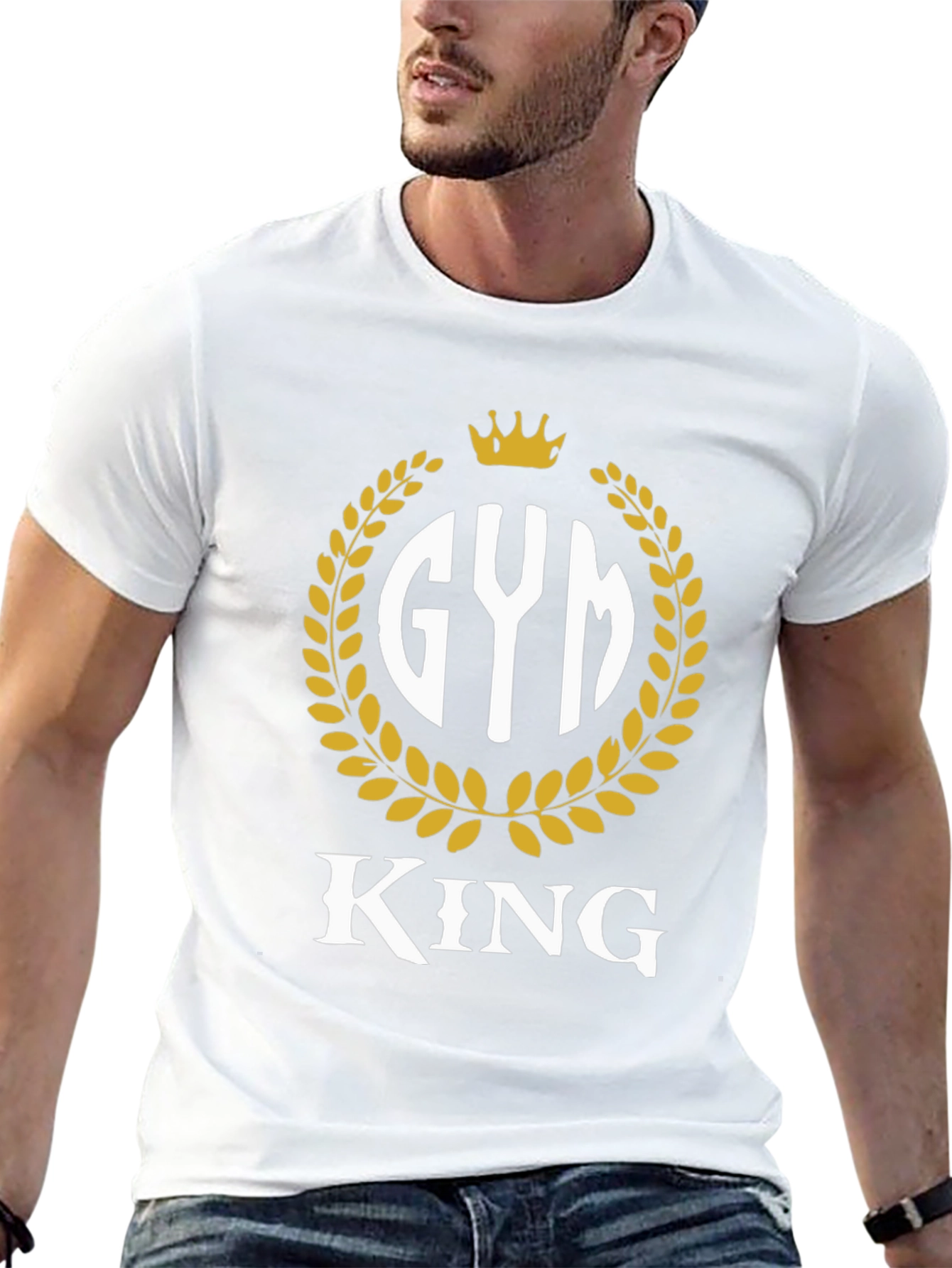 Black Gym King T-Shirt - Black Fitness Tee view 13