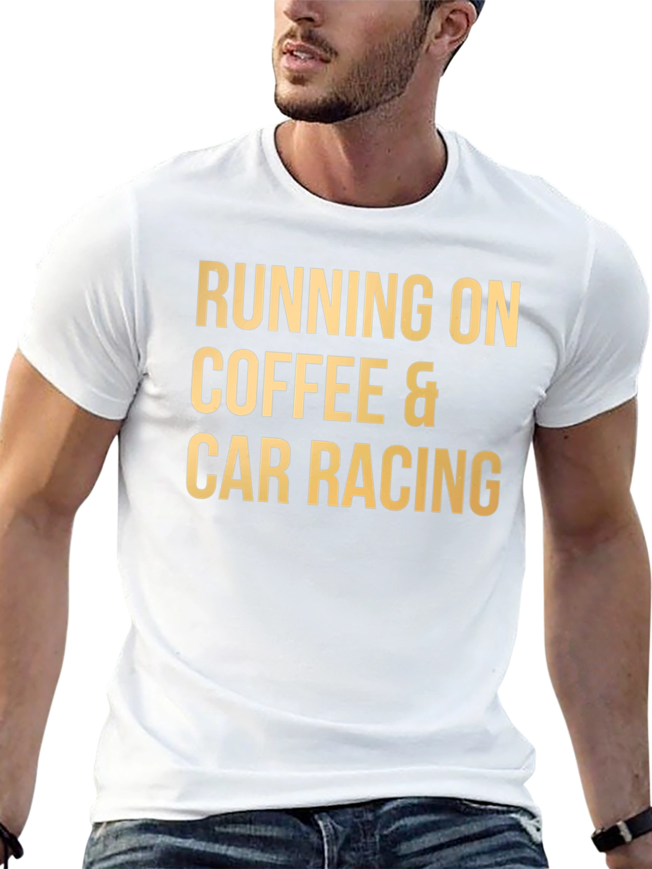 Black Coffee & Car Racing T-Shirt - Black Tee view 13