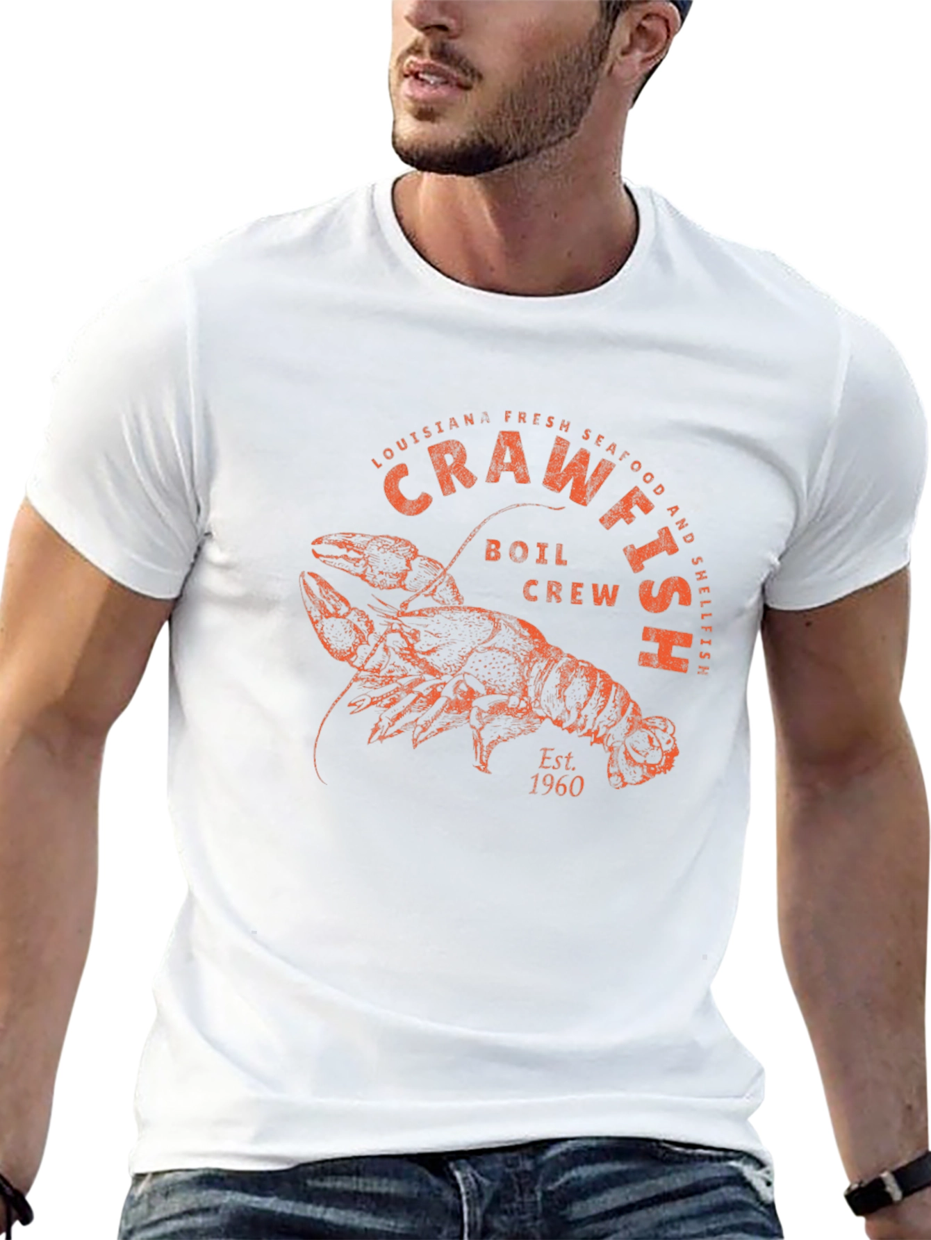 Black Crawfish Boil Crew Graphic T-Shirt view 13