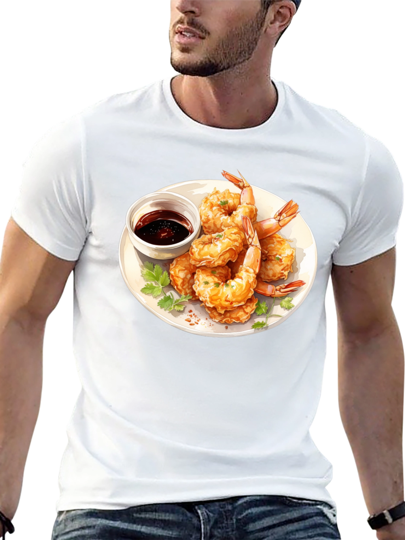 Shrimp Tempura T-Shirt: Delicious Design - 13