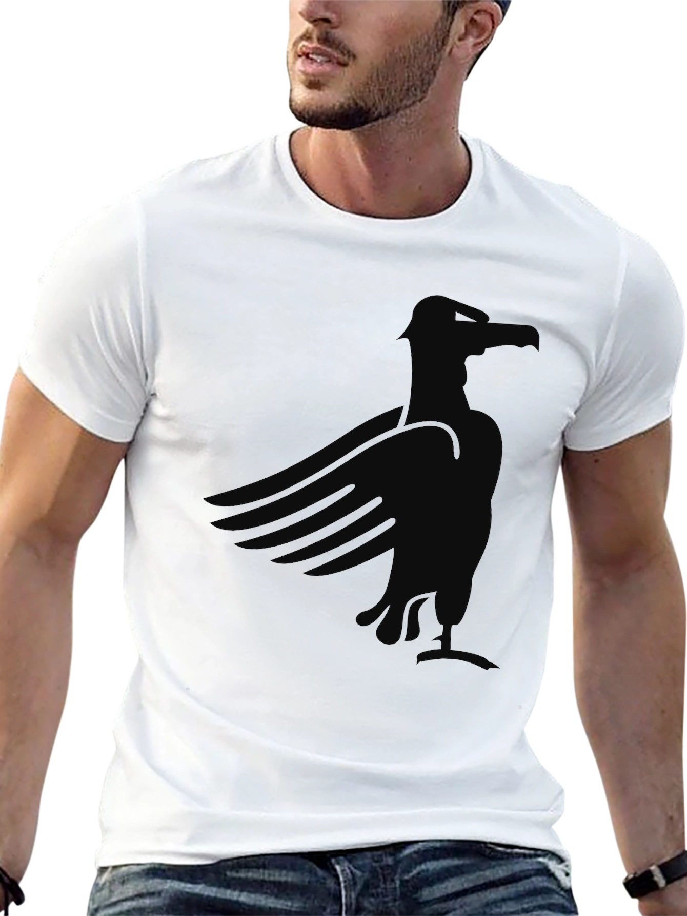 Black Black Eagle Graphic Tee - Men's Casual Shirt view 13