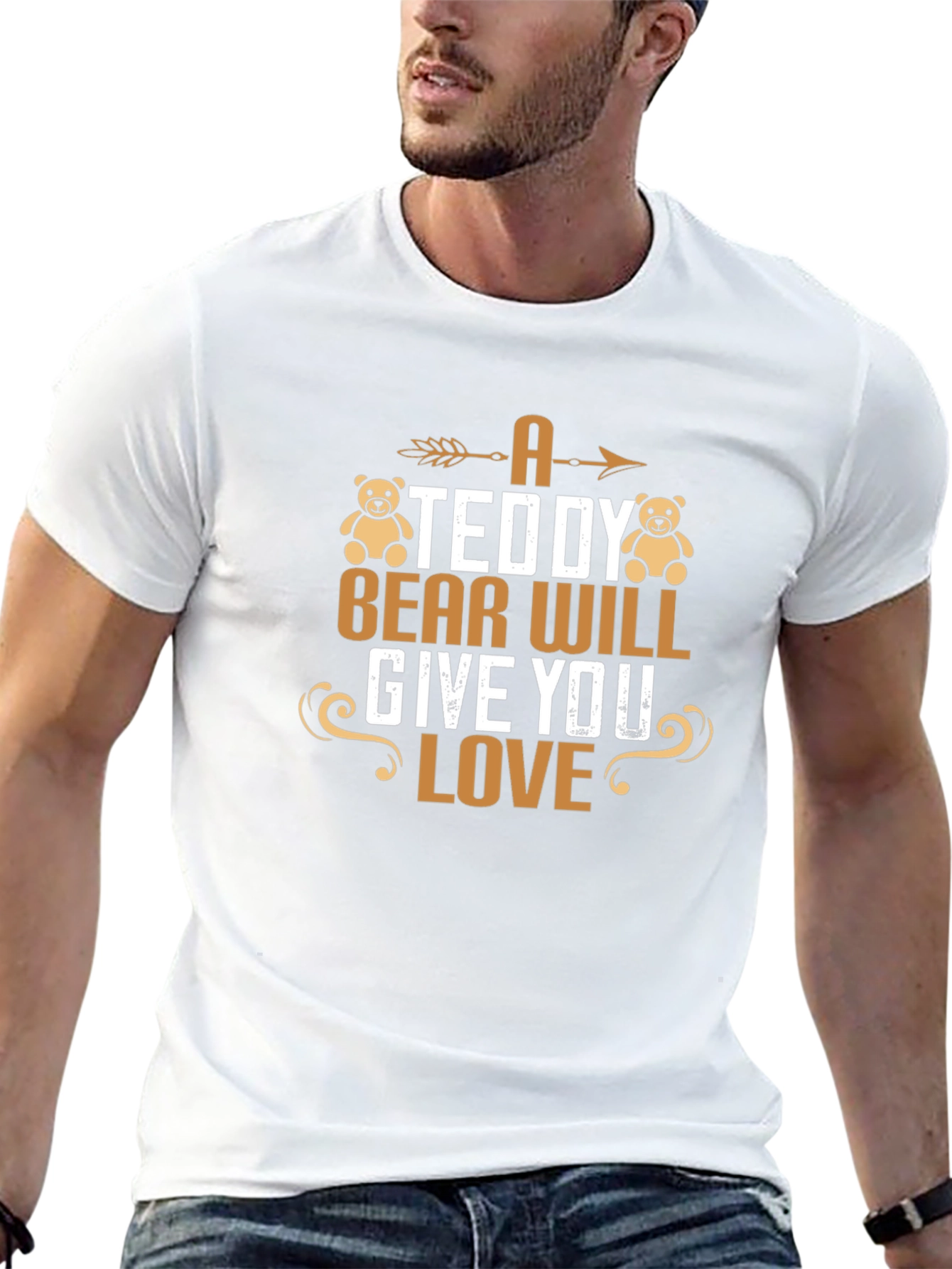 Black A Teddy Bear Will Give You Love T-Shirt view 13