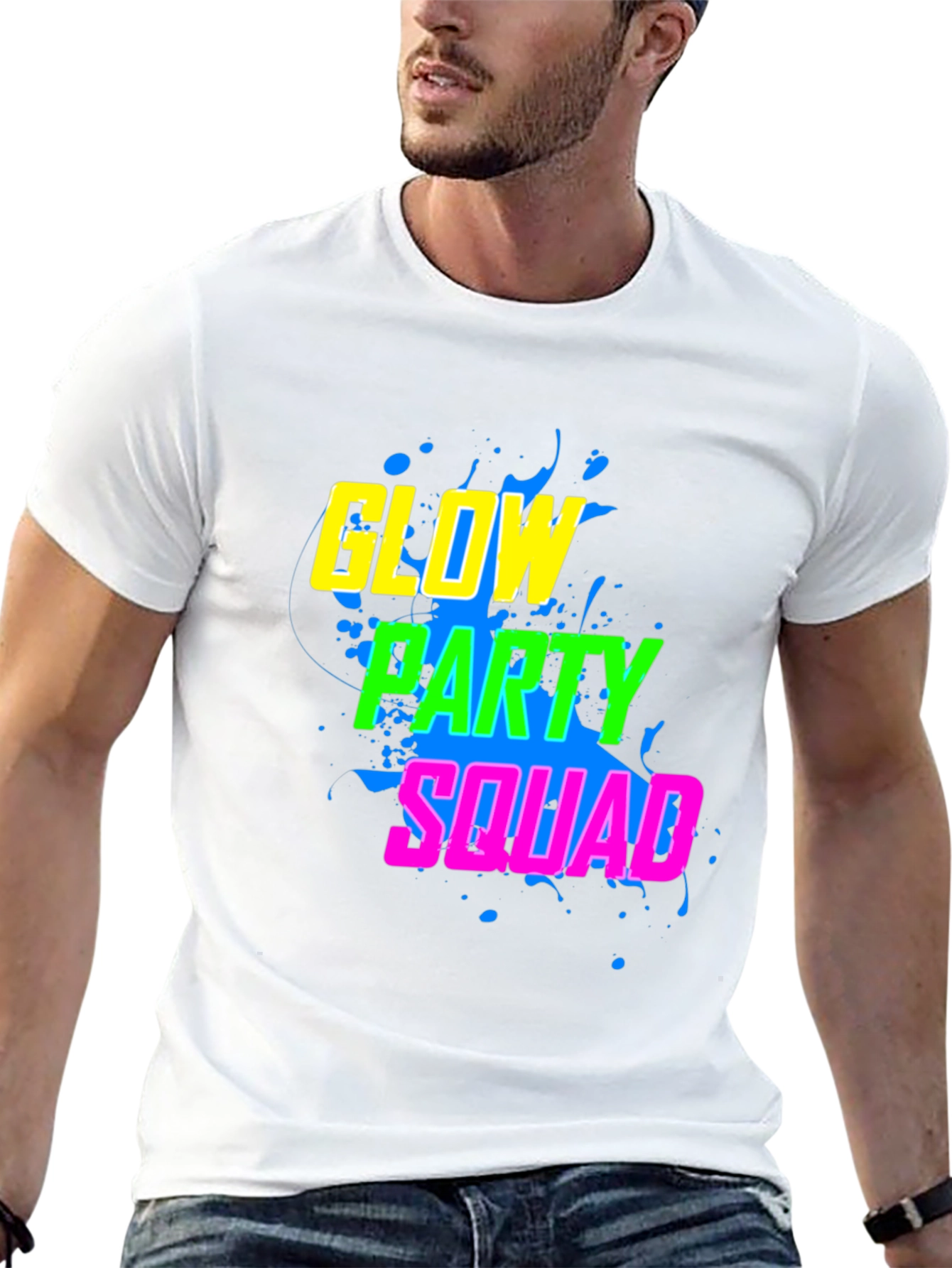 Black Glow Party Squad T-Shirt view 13