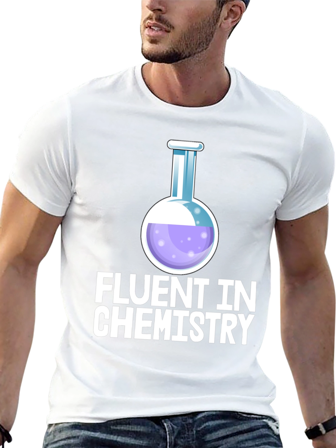 Black Fluent In Chemistry T-Shirt view 13
