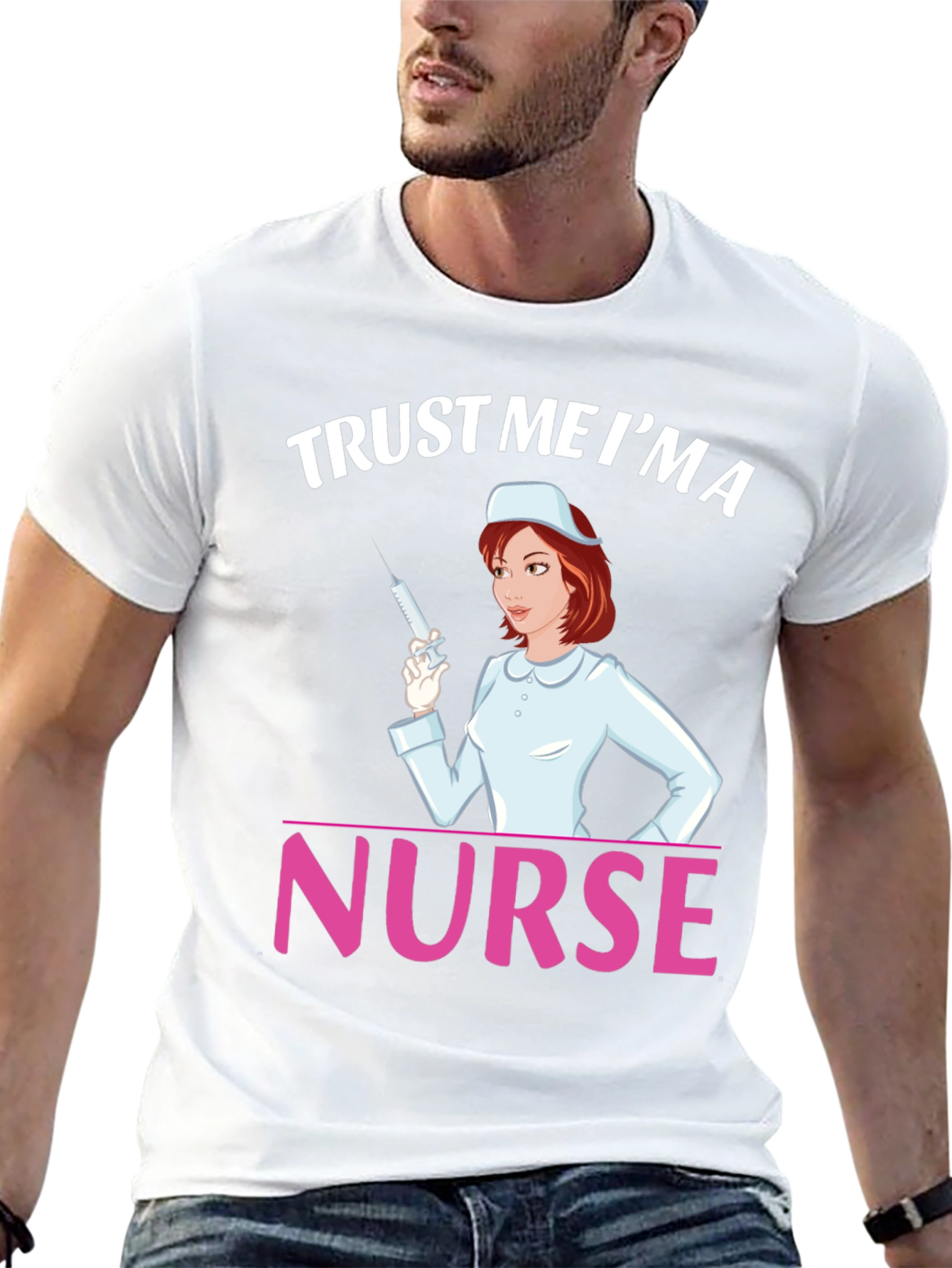 Black Trust Me I'm a Nurse T-Shirt view 13