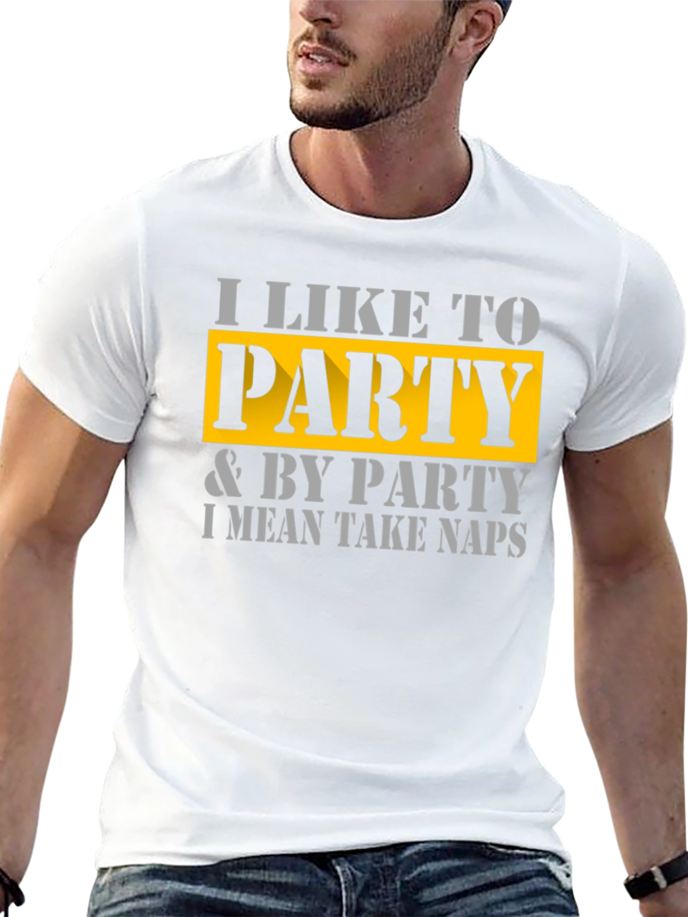 Black I Like to Party T-Shirt - Funny Nap Lover Tee view 13
