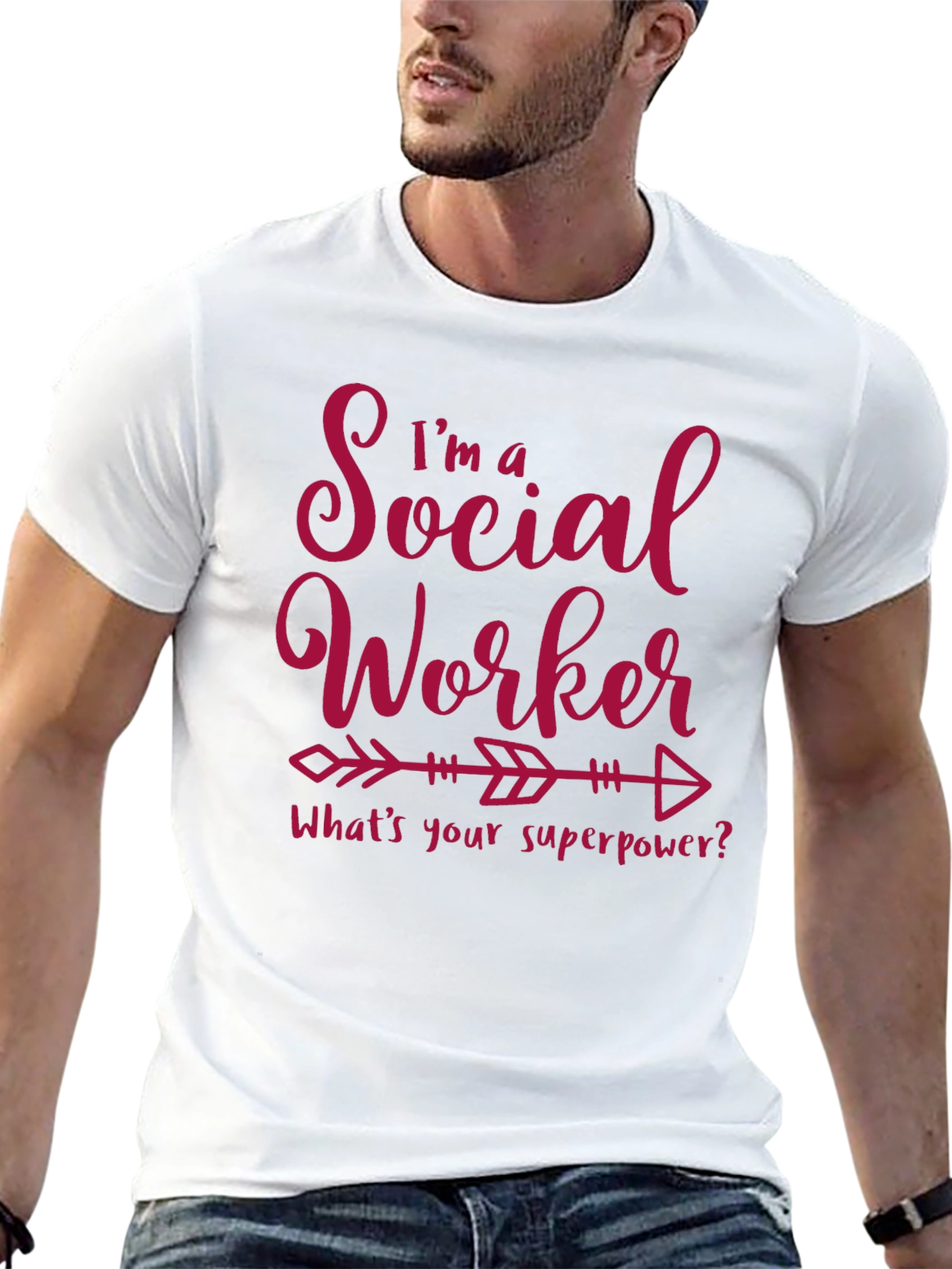 Black Social Worker Superpower Graphic Tee view 13