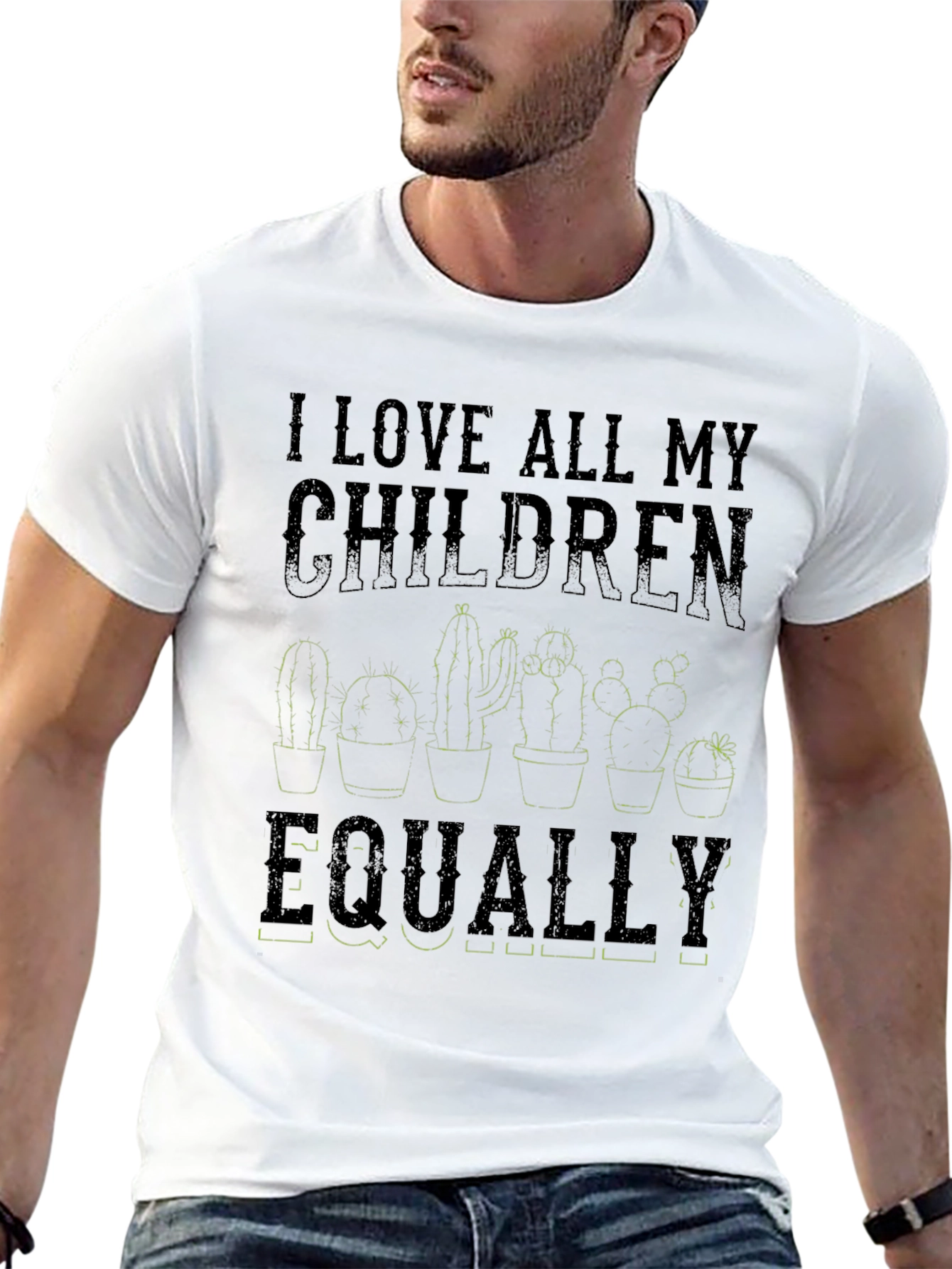 Black I Love All My Children Equally Cactus Graphic Tee view 13